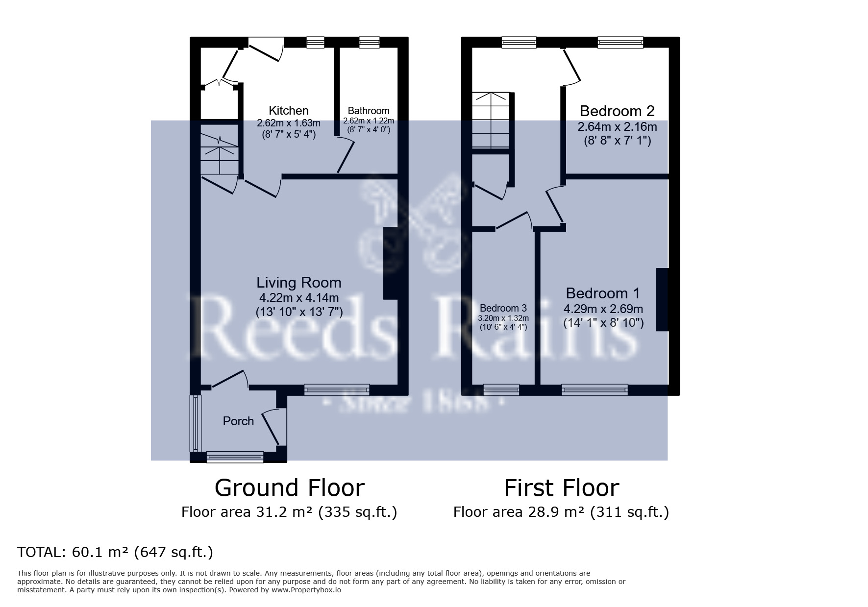 Floorplan of 3 bedroom End Terrace House for sale, Highroyd Lane, Moldgreen, Huddersfield, West Yorkshire, HD5