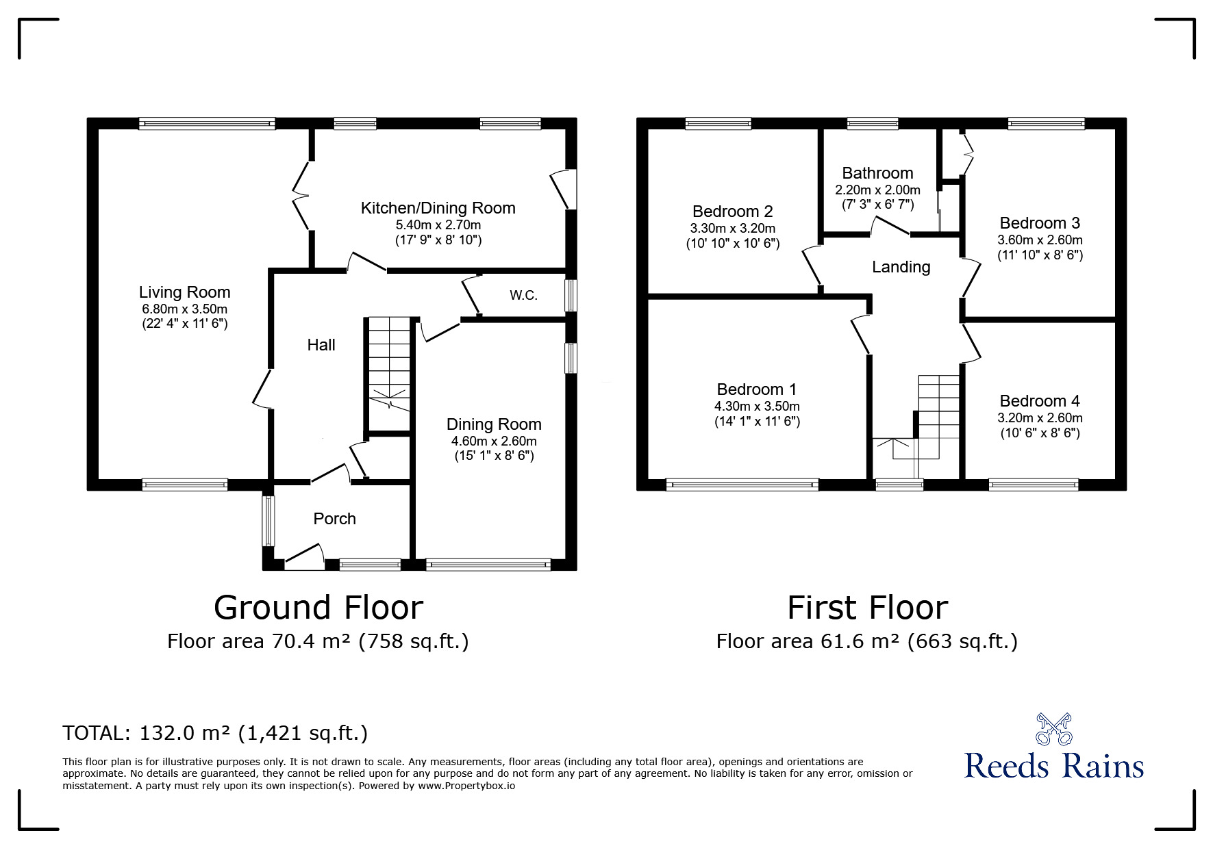 Floorplan of 4 bedroom Detached House for sale, Wentworth Court, Rastrick, Brighouse, West Yorkshire, HD6