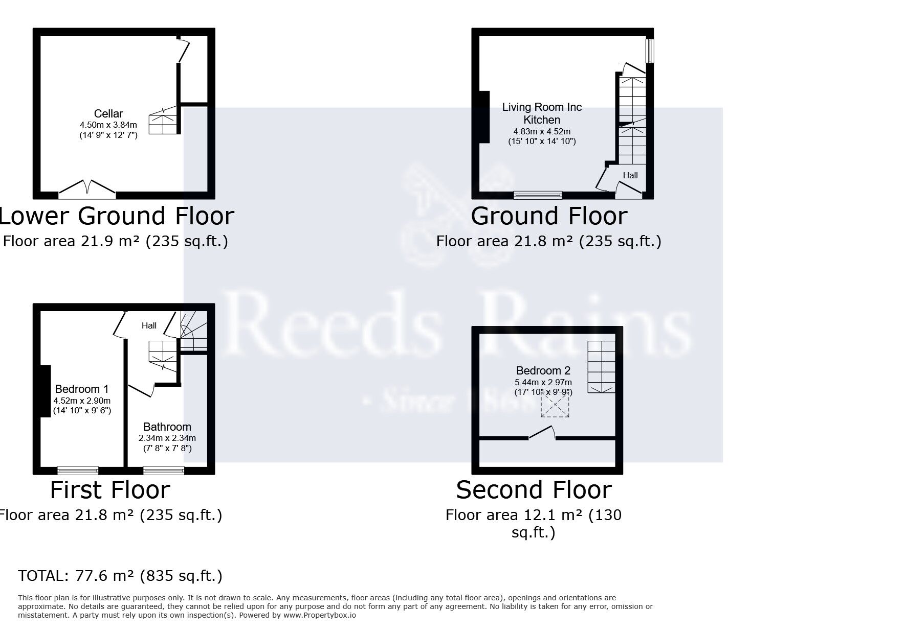 Floorplan of 2 bedroom Mid Terrace House for sale, Norman Road, Birkby, Huddersfield, West Yorkshire, HD2