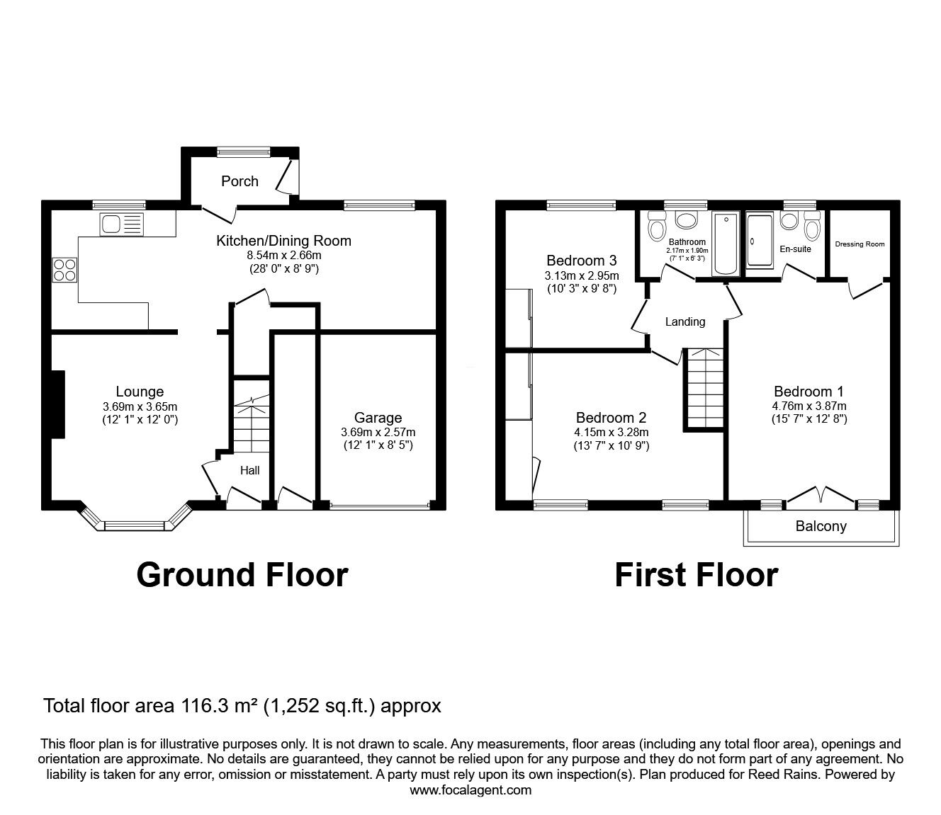 Floorplan of 3 bedroom Semi Detached House for sale, Deyne Road, Huddersfield, West Yorkshire, HD4