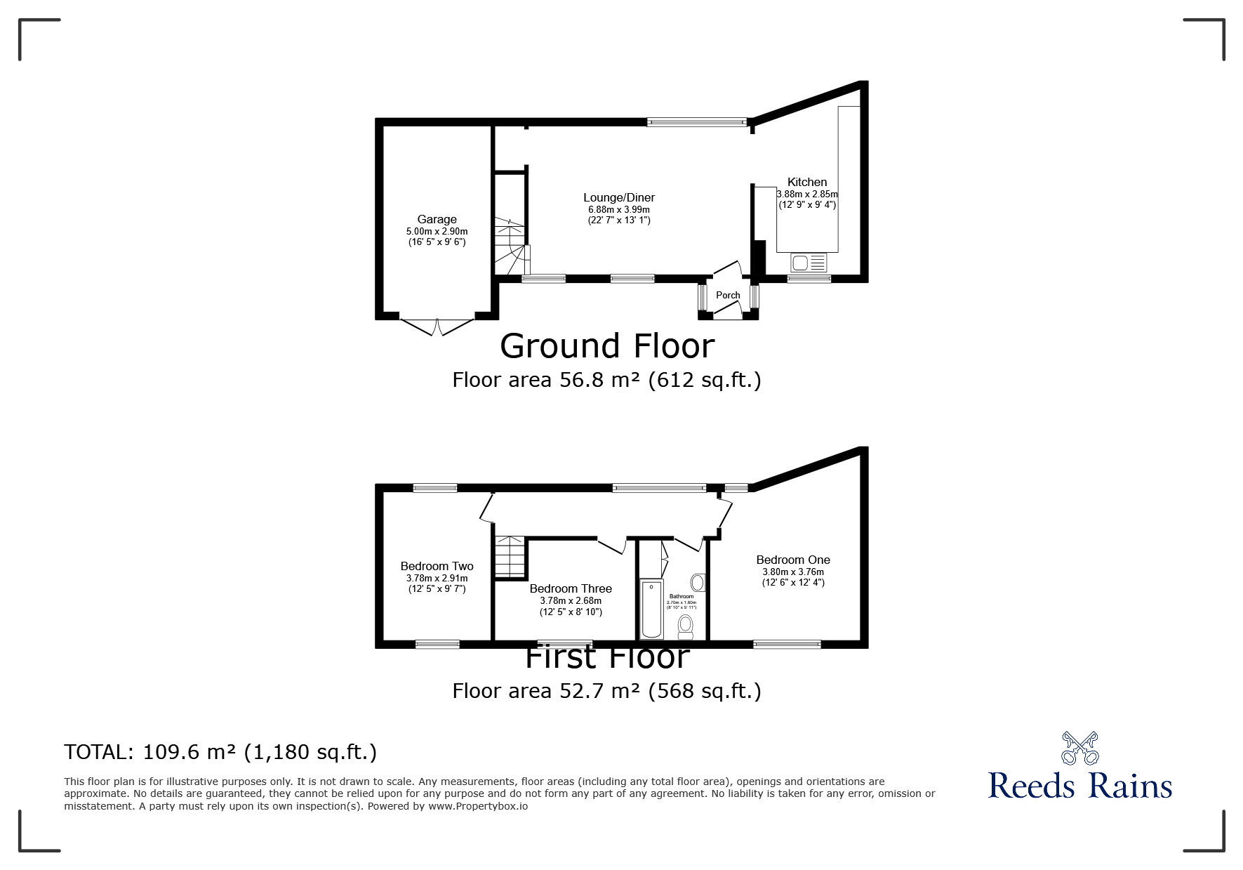 Floorplan of 3 bedroom  Property to rent, Westgate, Almondbury, West Yorkshire, HD5