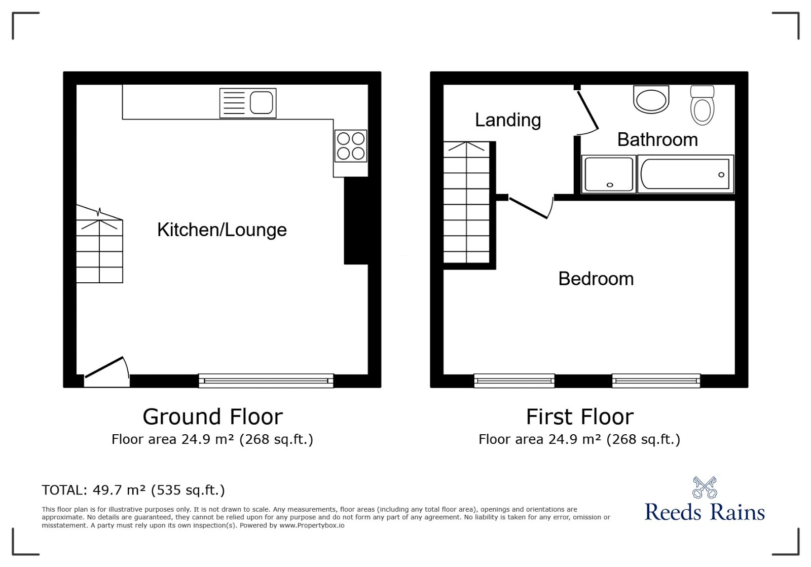 Floorplan of 1 bedroom  Property to rent, Manchester Road, Linthwaite, West Yorkshire, HD7