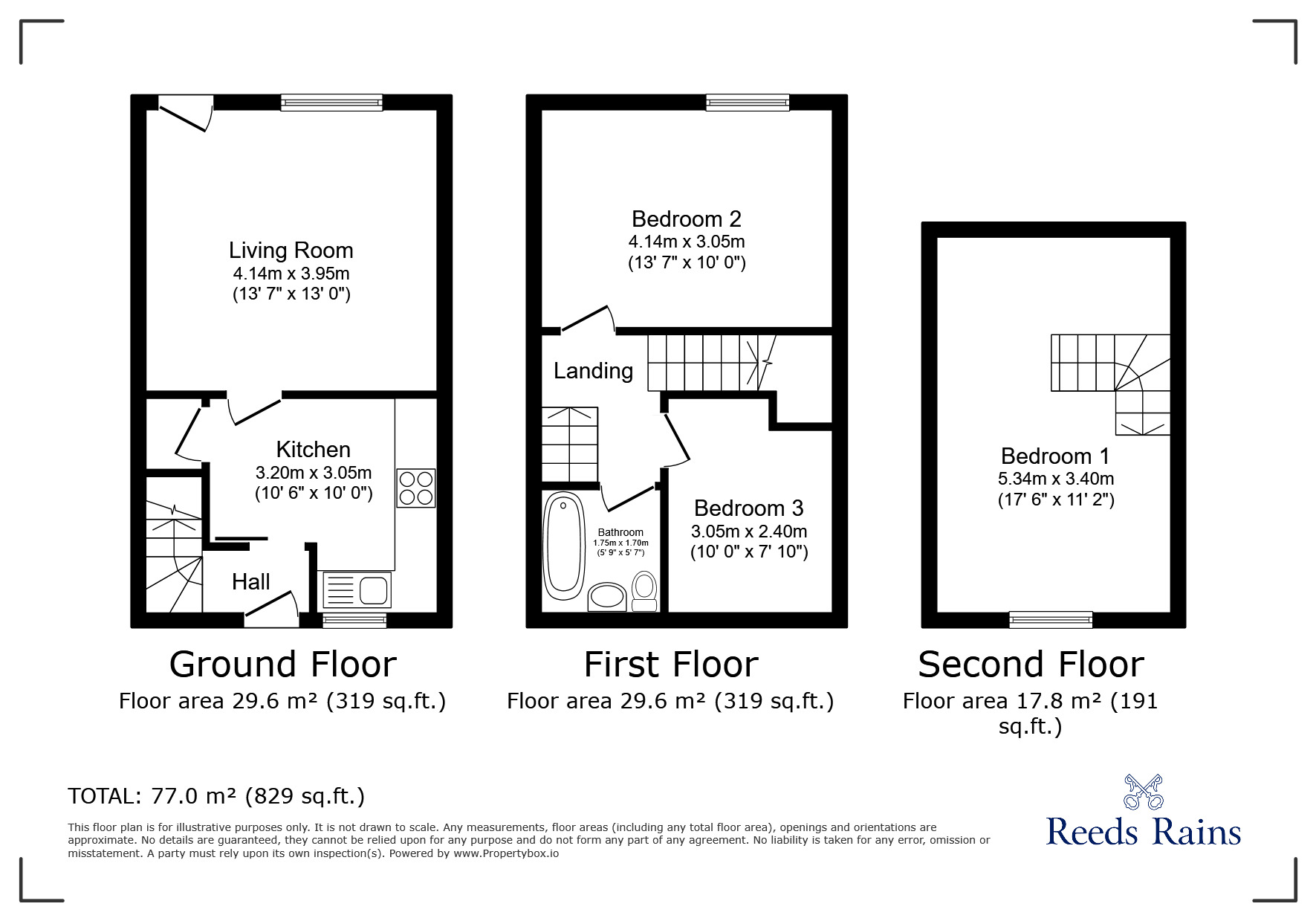 Floorplan of 3 bedroom Semi Detached House to rent, Holme Avenue, Huddersfield, West Yorkshire, HD5