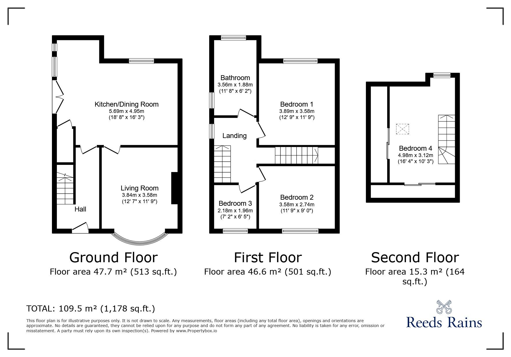 Floorplan of 4 bedroom Semi Detached House for sale, Lawrence Road, Marsh, Huddersfield, West Yorkshire, HD1