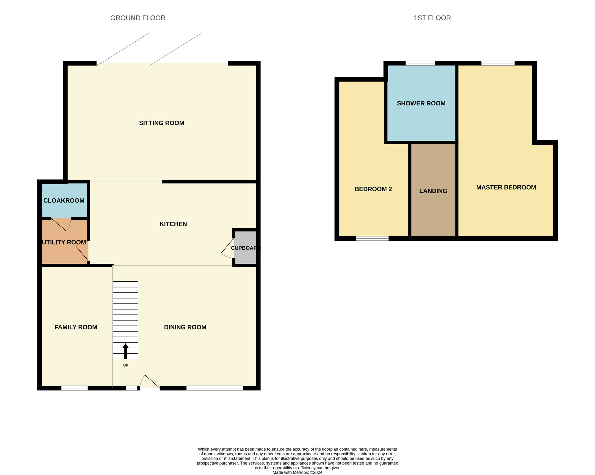 Floorplan of 2 bedroom Semi Detached House for sale, Church Lane, Thorngumbald, East Yorkshire, HU12