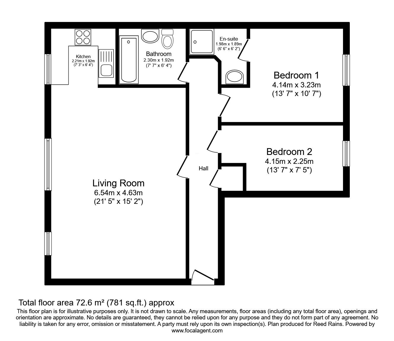 Floorplan of 2 bedroom  Flat for sale, High Street, Hull, East Yorkshire, HU1