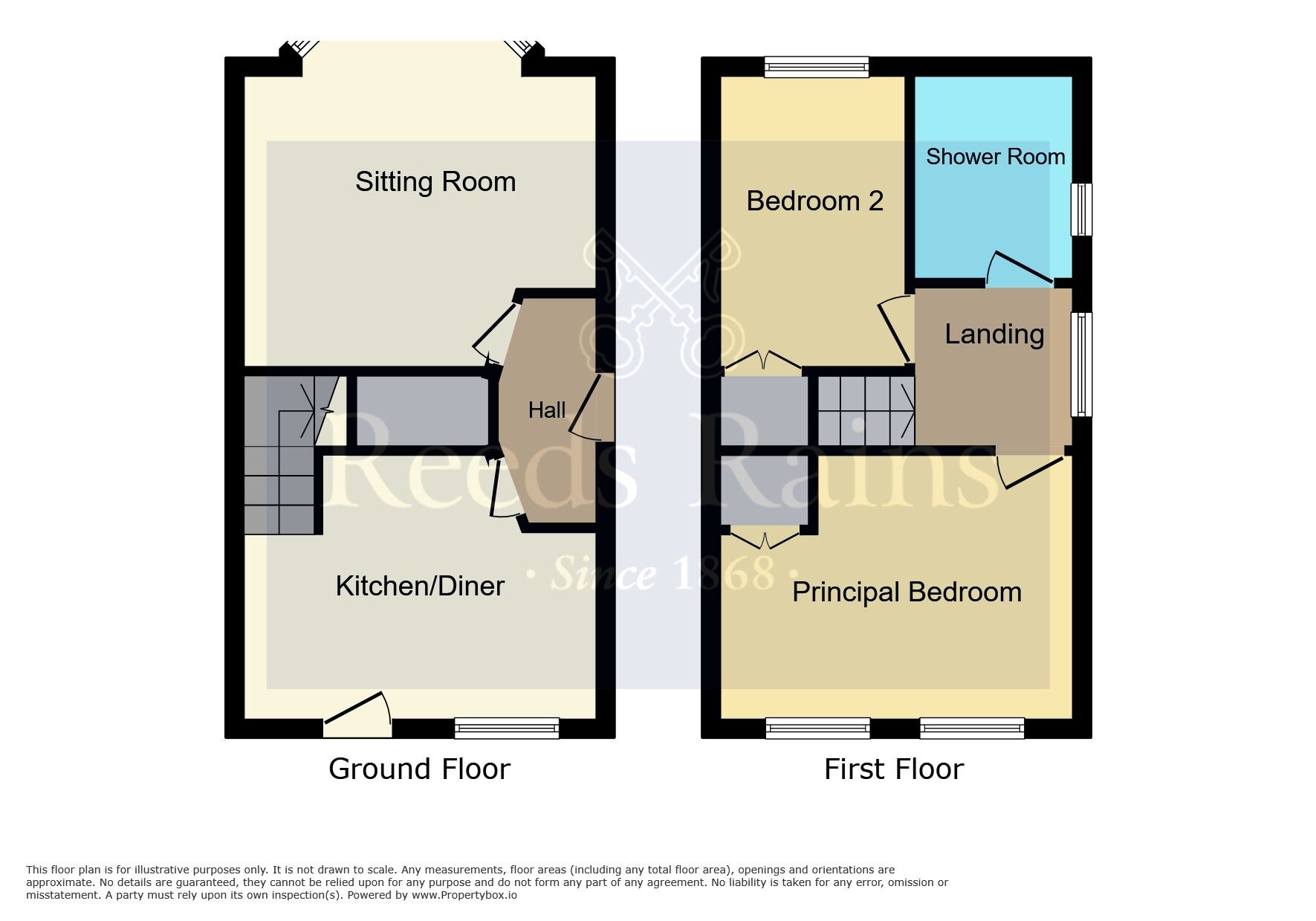 Floorplan of 2 bedroom Semi Detached House for sale, Brackley Close, Hull, East Yorkshire, HU8