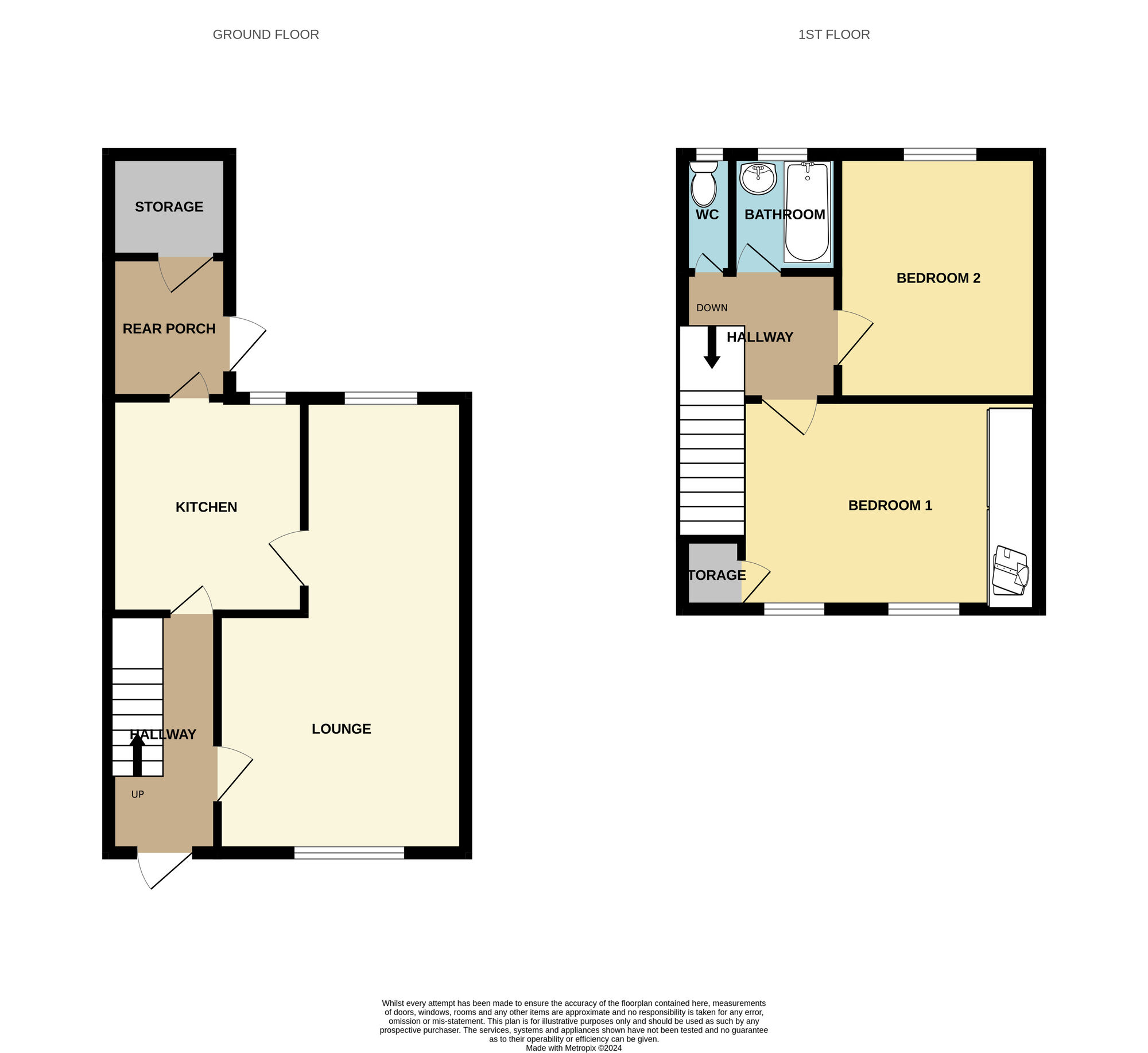 Floorplan of 2 bedroom Mid Terrace House for sale, Falkland Road, Hull, East Yorkshire, HU9