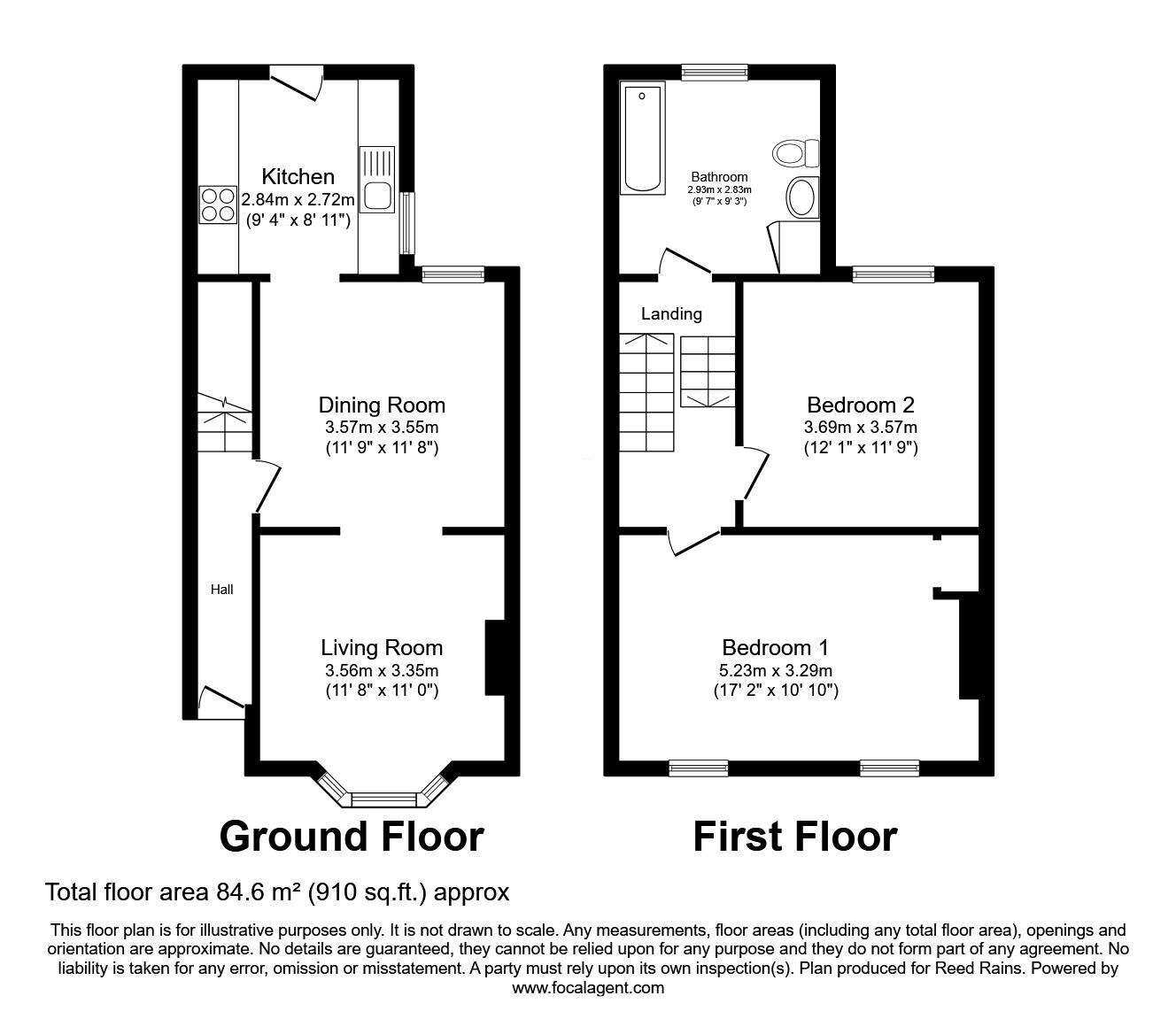 Floorplan of 2 bedroom Mid Terrace House for sale, Severn Street, Hull, East Yorkshire, HU8