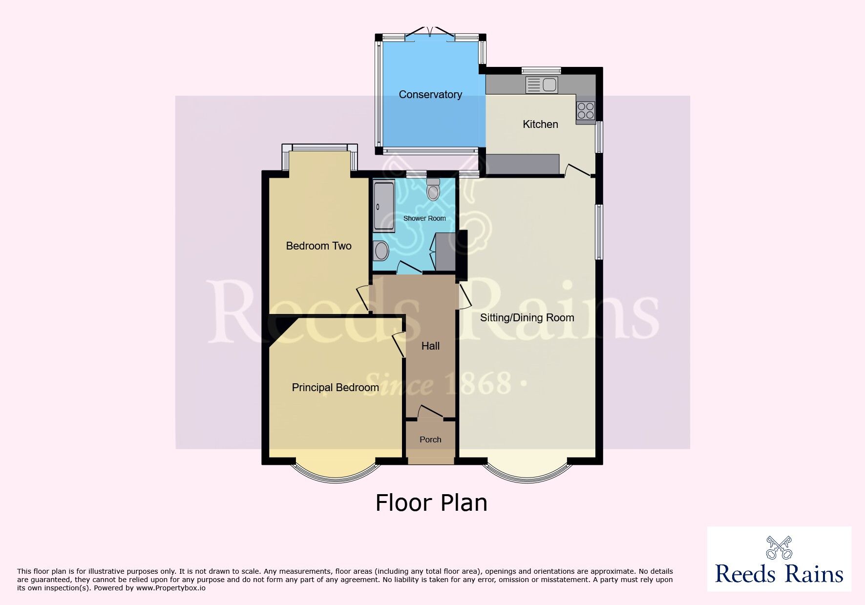 Floorplan of 2 bedroom Detached Bungalow for sale, Hull Road, Coniston, East Yorkshire, HU11