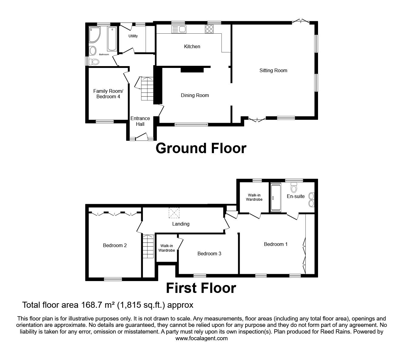 Floorplan of 4 bedroom Detached House for sale, Sunk Island Road, Ottringham, East Yorkshire, HU12