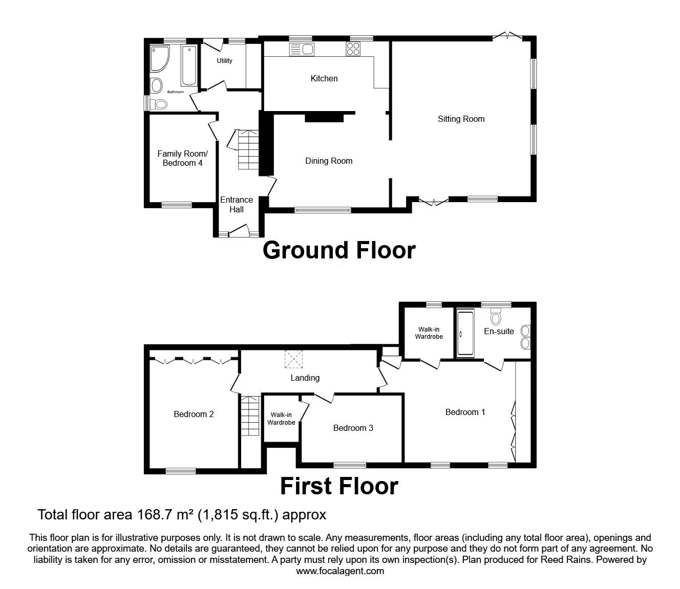 Floorplan of 4 bedroom Detached House for sale, Sunk Island Road, Ottringham, East Yorkshire, HU12