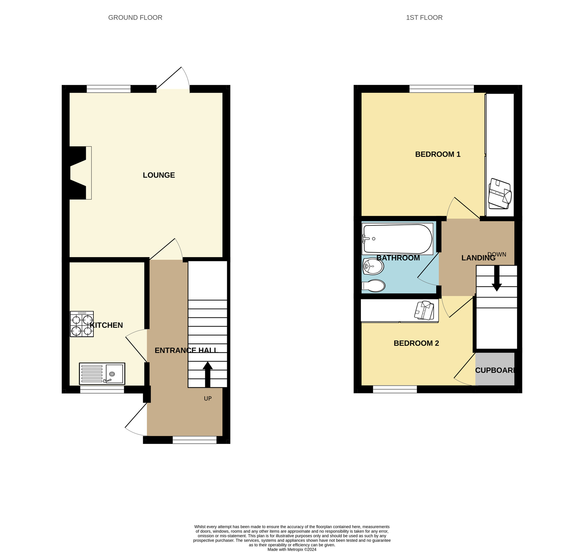 Floorplan of 2 bedroom Mid Terrace House for sale, Southcoates Avenue, Hull, East Yorkshire, HU9