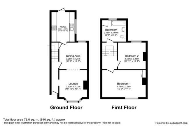 Floorplan of 2 bedroom Mid Terrace House for sale, Rosmead Street, Hull, East Yorkshire, HU9