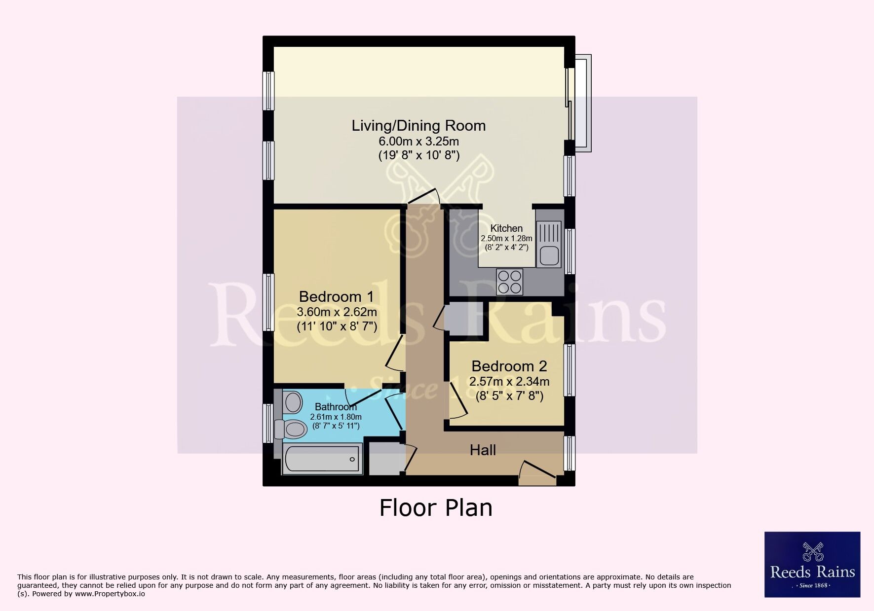 Floorplan of 2 bedroom  Flat for sale, Plimsoll Way, Victoria Dock, East Yorkshire, HU9