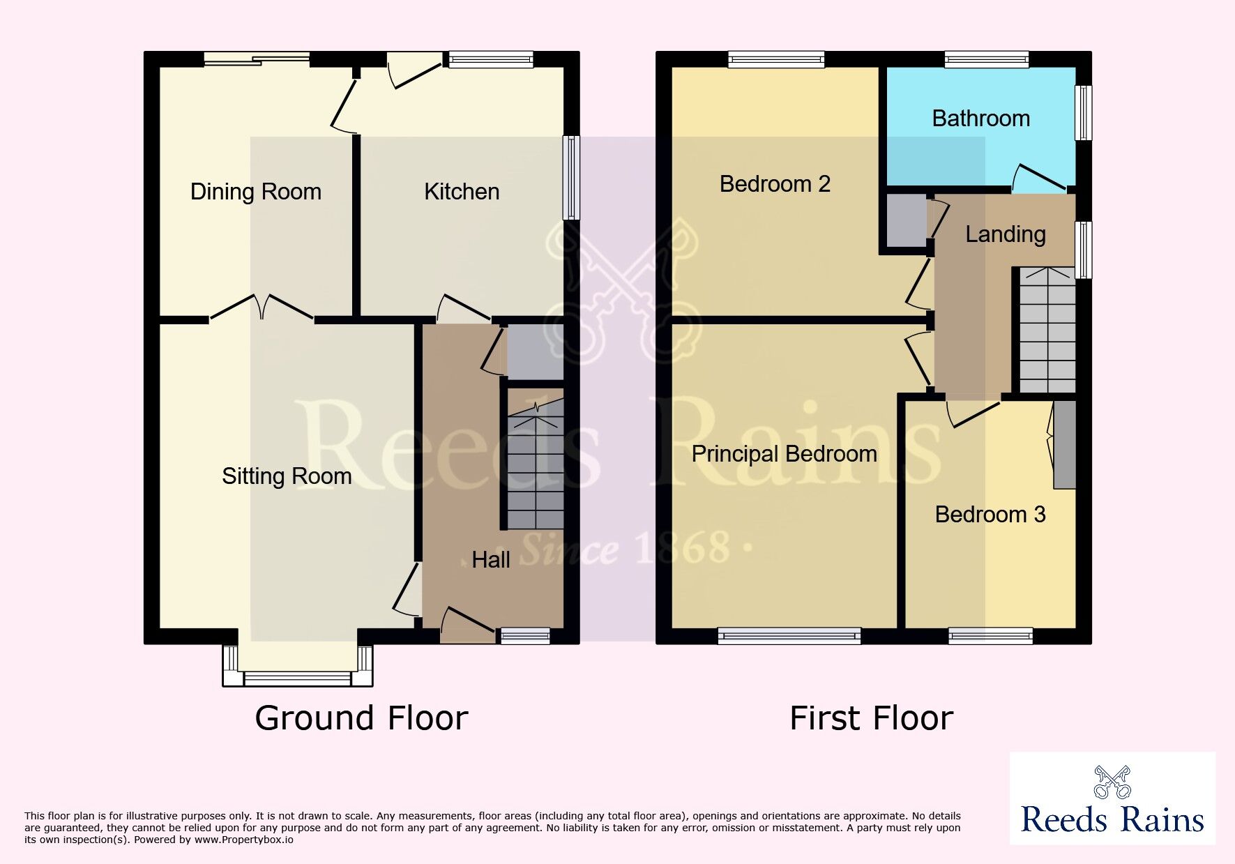 Floorplan of 3 bedroom Semi Detached House for sale, Hall Road, Sproatley, East Yorkshire, HU11