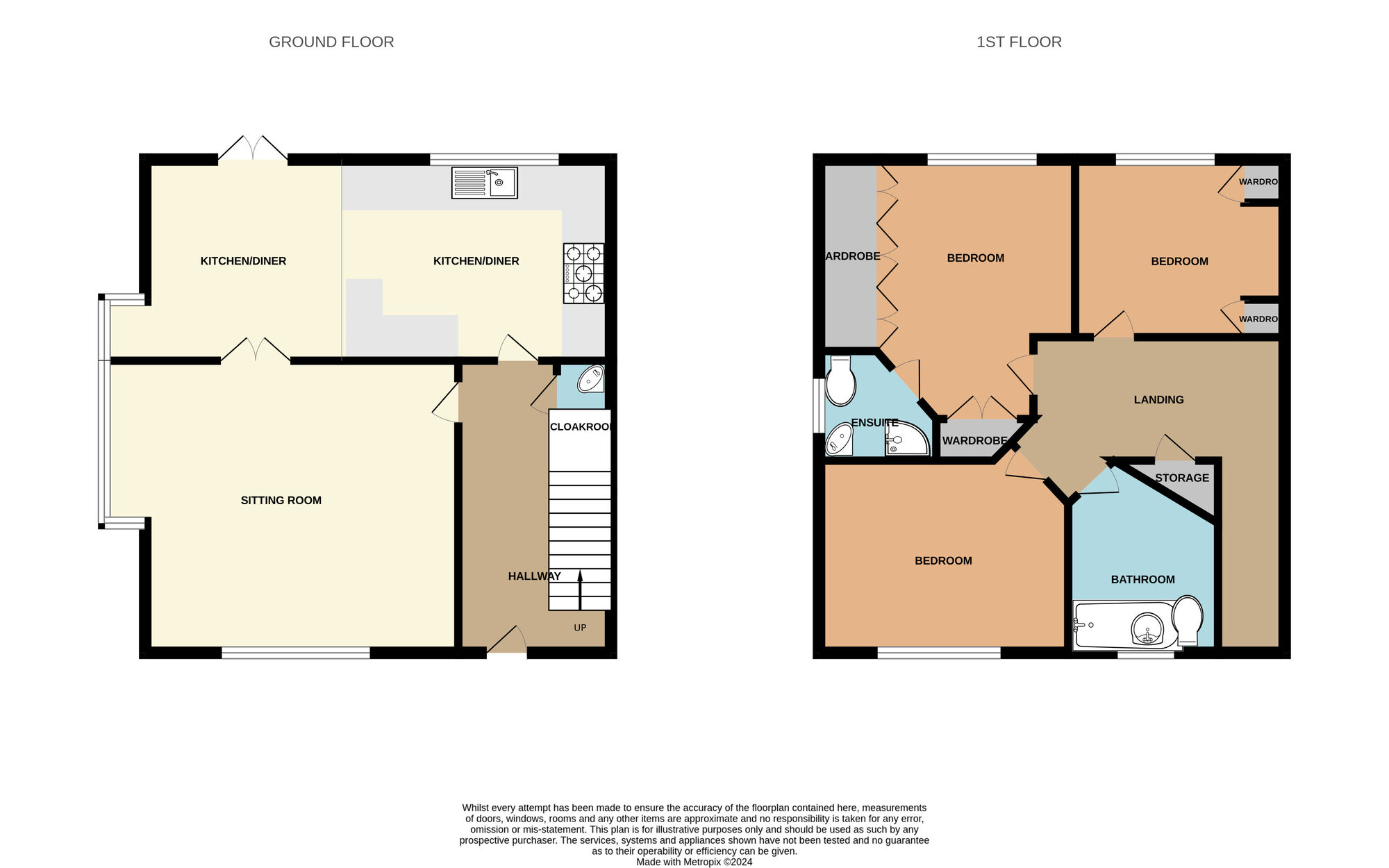 Floorplan of 3 bedroom Semi Detached House for sale, All Saints Mews, Preston, East Yorkshire, HU12