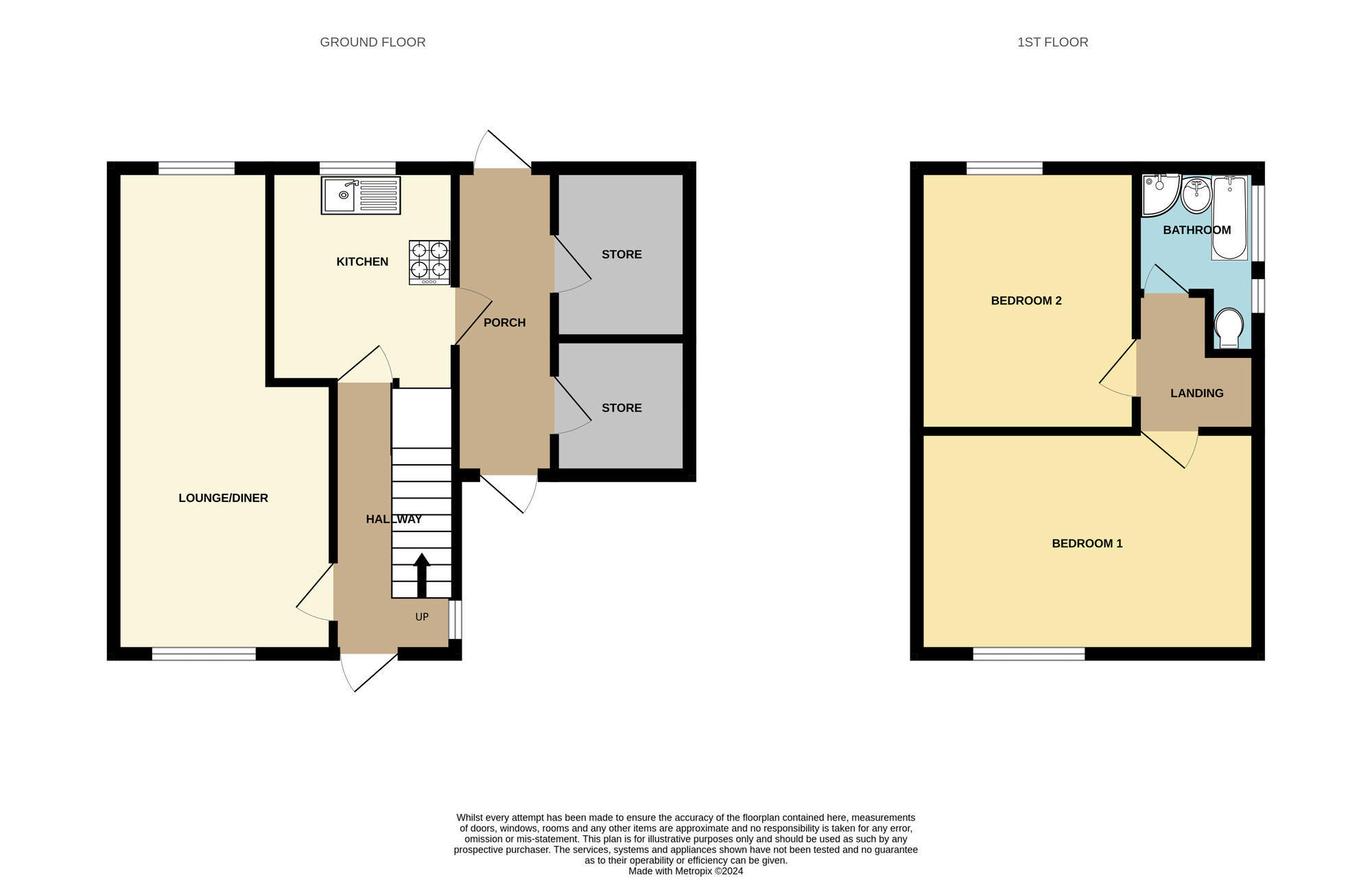 Floorplan of 2 bedroom End Terrace House for sale, Shipley Close, Hull, East Yorkshire, HU9