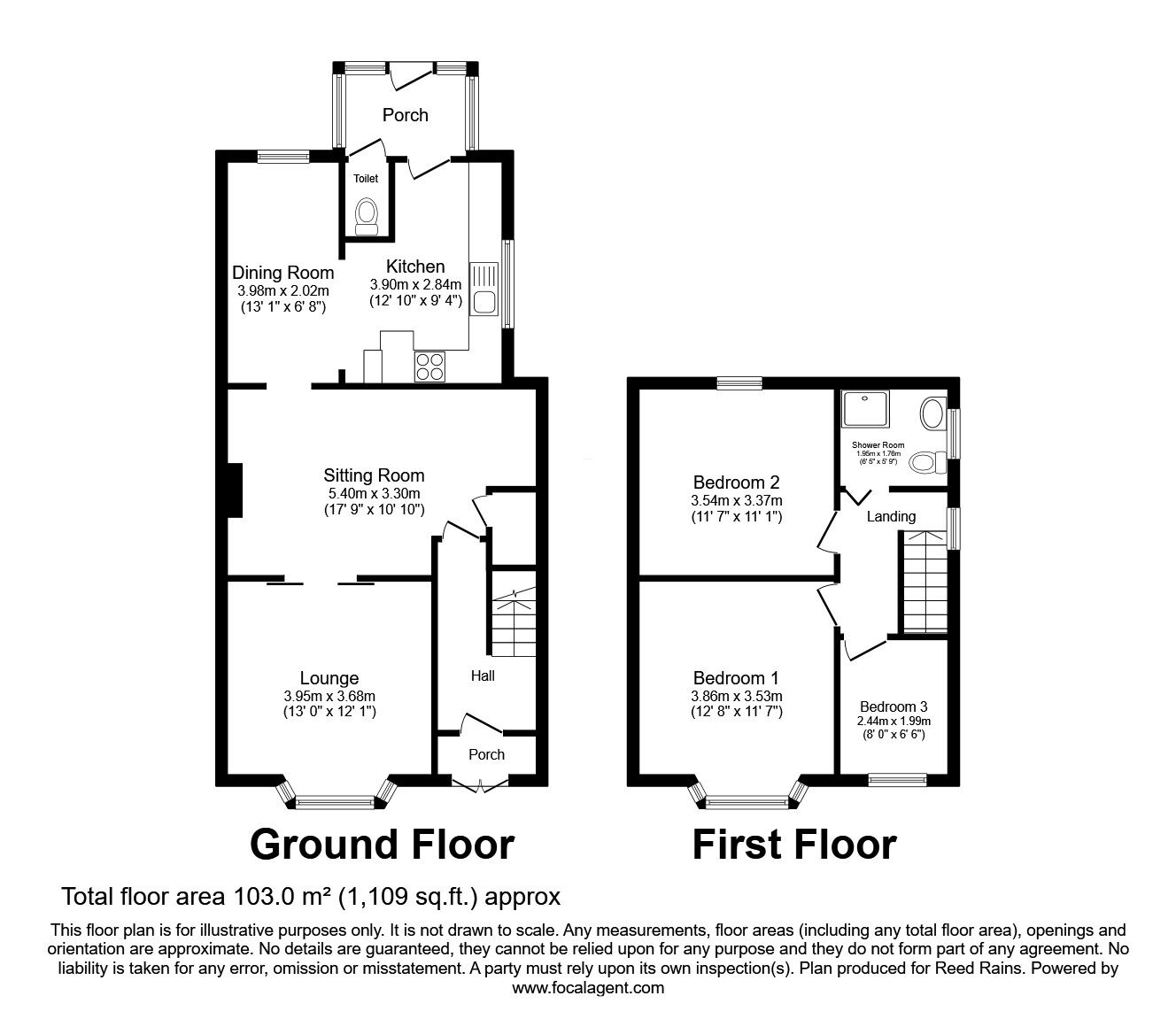 Floorplan of 3 bedroom Semi Detached House for sale, Ellesmere Avenue, Hull, East Yorkshire, HU8