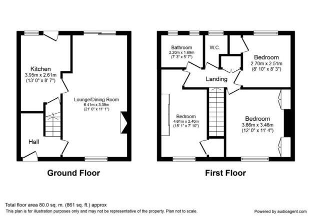 Floorplan of 3 bedroom Mid Terrace House for sale, Wexford Avenue, Hull, East Yorkshire, HU9