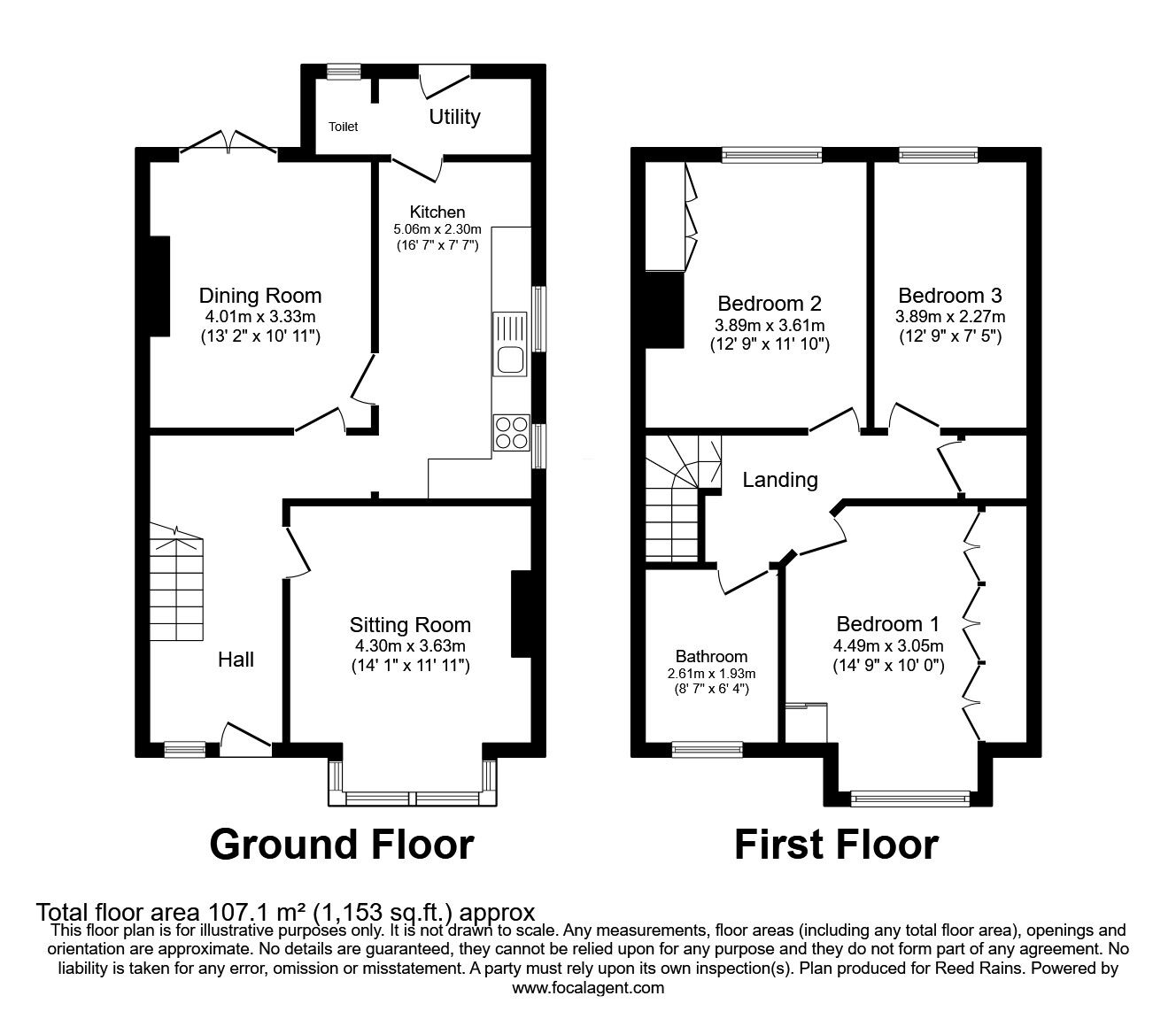 Floorplan of 3 bedroom Semi Detached House for sale, Seafield Avenue, Hull, HU9