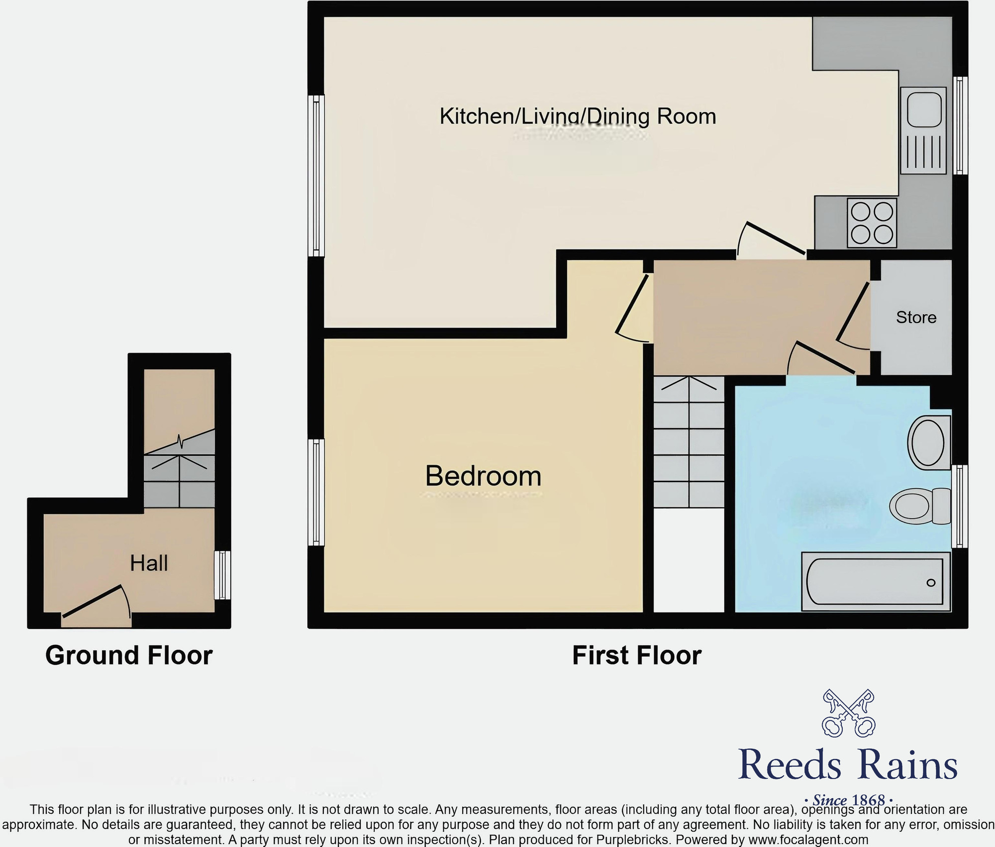 Floorplan of 1 bedroom  Flat for sale, Otterburn Park, Kingswood, East Yorkshire, HU7