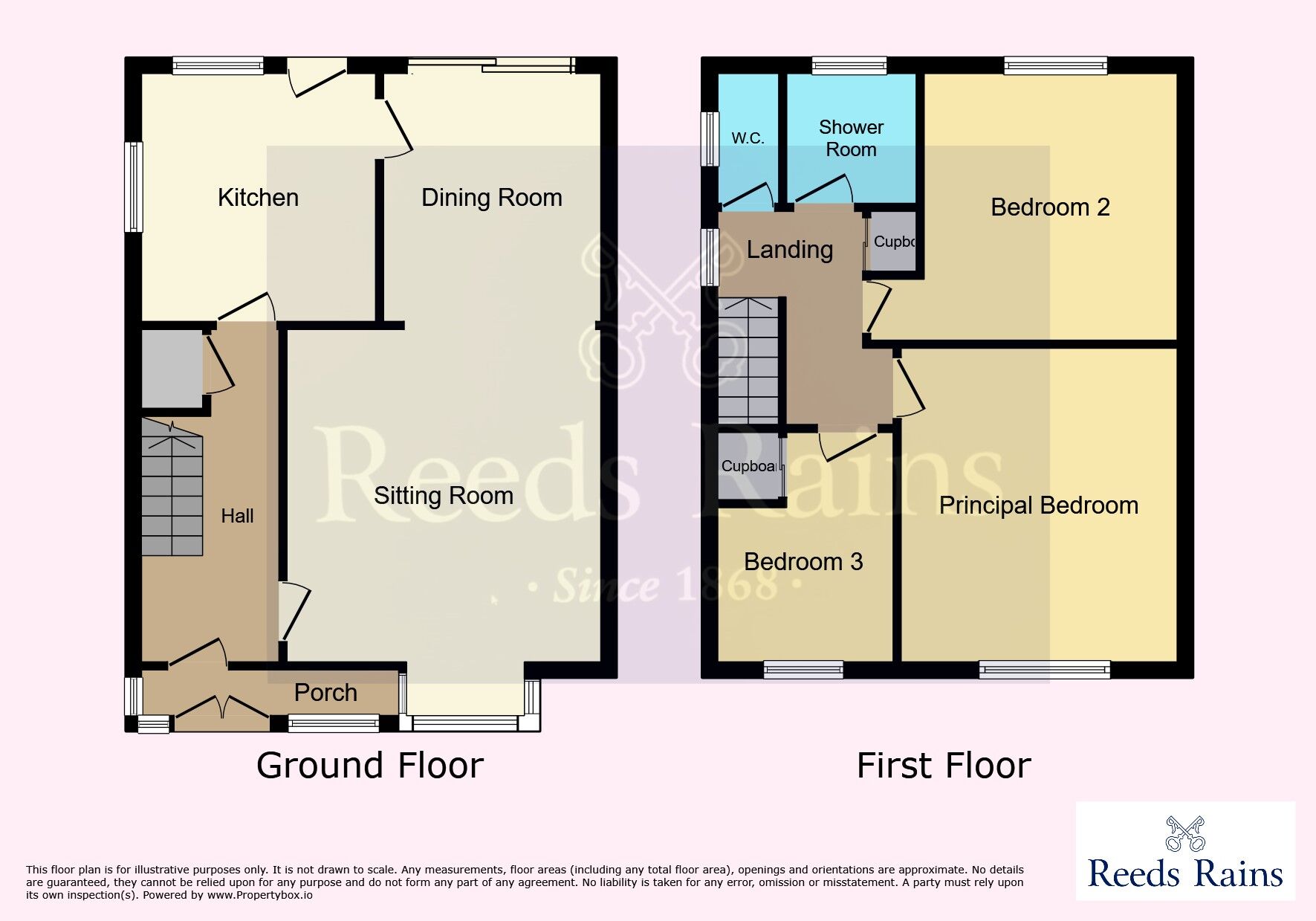 Floorplan of 3 bedroom Semi Detached House for sale, Hall Road, Sproatley, East Yorkshire, HU11