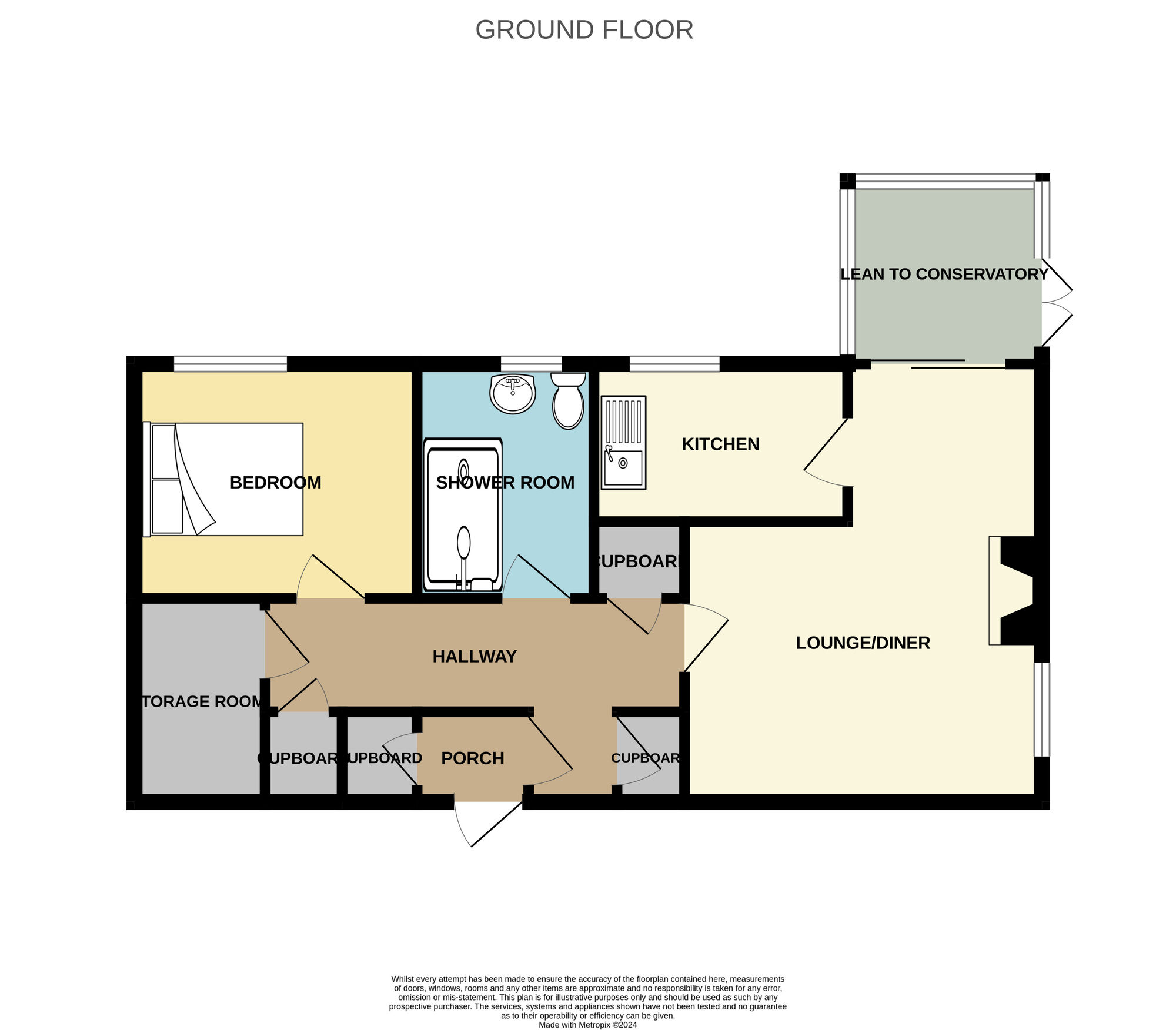 Floorplan of 1 bedroom End Terrace Bungalow for sale, Ladyside Close, Bransholme, East Yorkshire, HU7