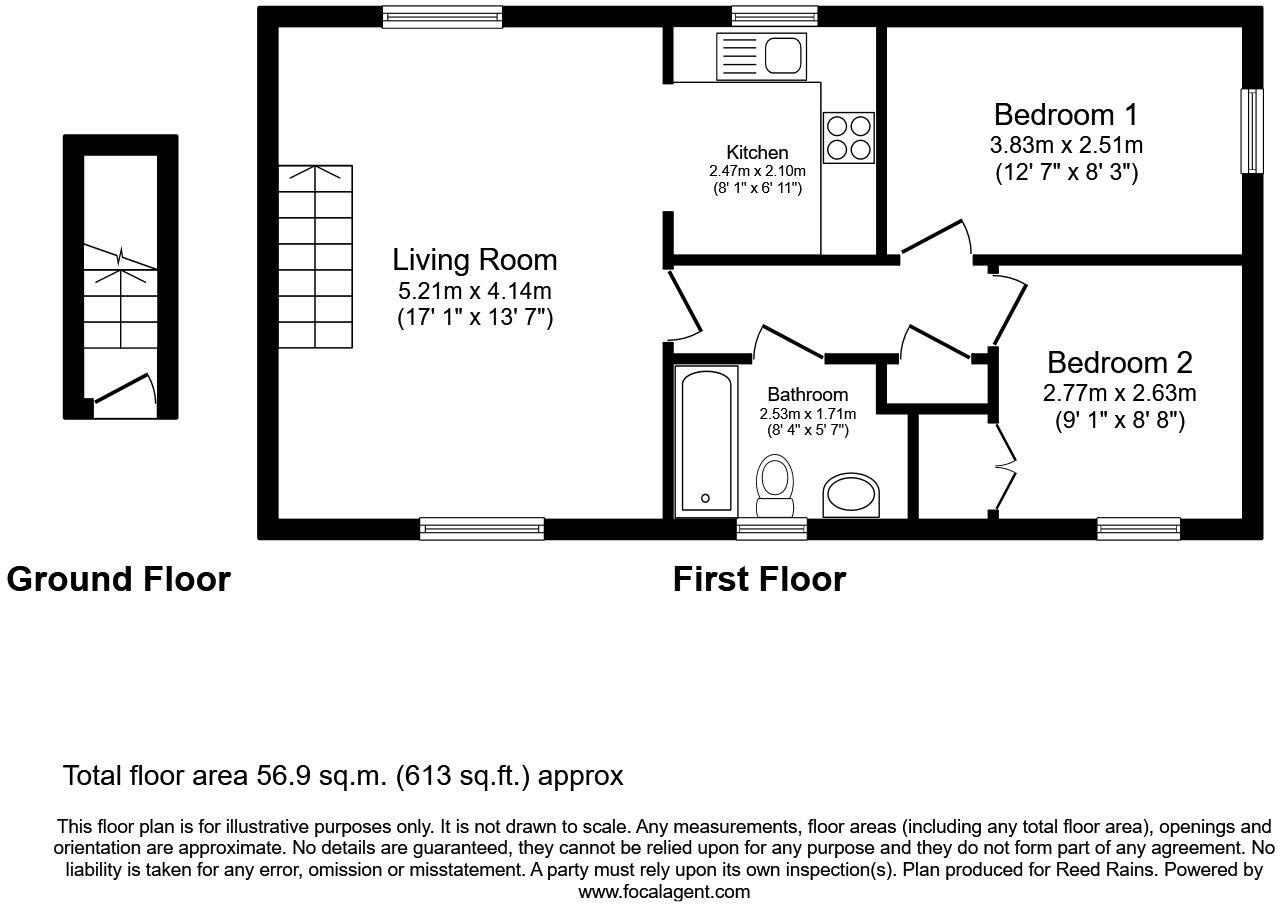 Floorplan of 2 bedroom Detached Flat for sale, Christopher Pickering Lane, Kingswood, East Yorkshire, HU7