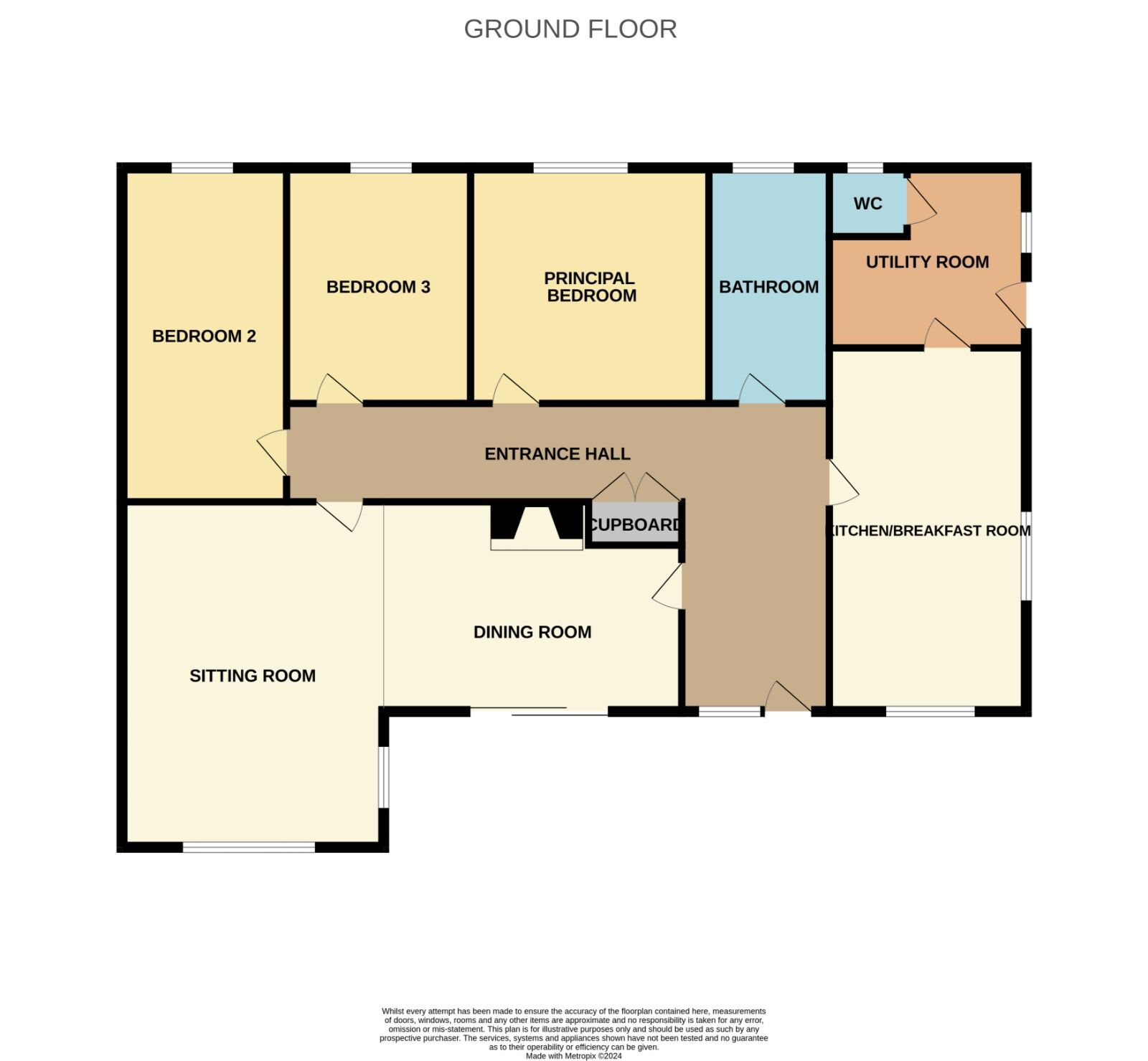 Floorplan of 3 bedroom Detached Bungalow for sale, Sunk Island Road, Hull, HU12