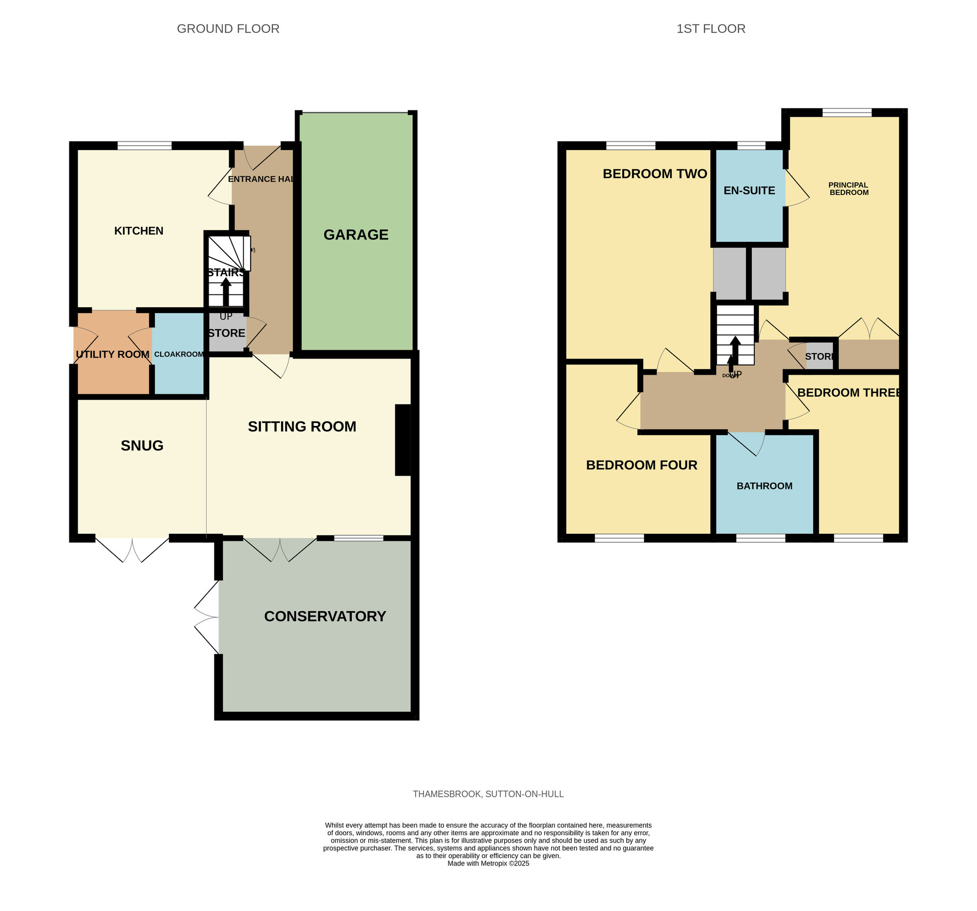 Floorplan of 4 bedroom Semi Detached House for sale, Thamesbrook, Sutton-on-Hull, East Yorkshire, HU7