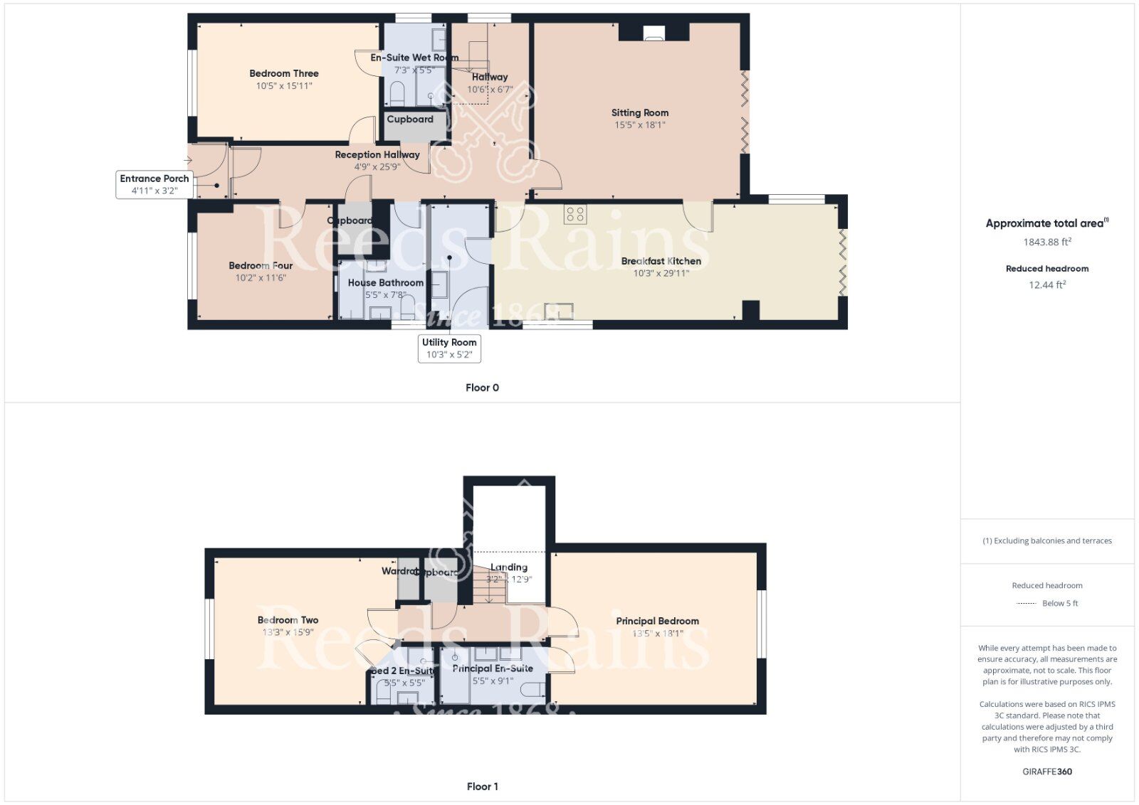 Floorplan of 4 bedroom Detached House for sale, The Green, Old Ellerby, East Yorkshire, HU11