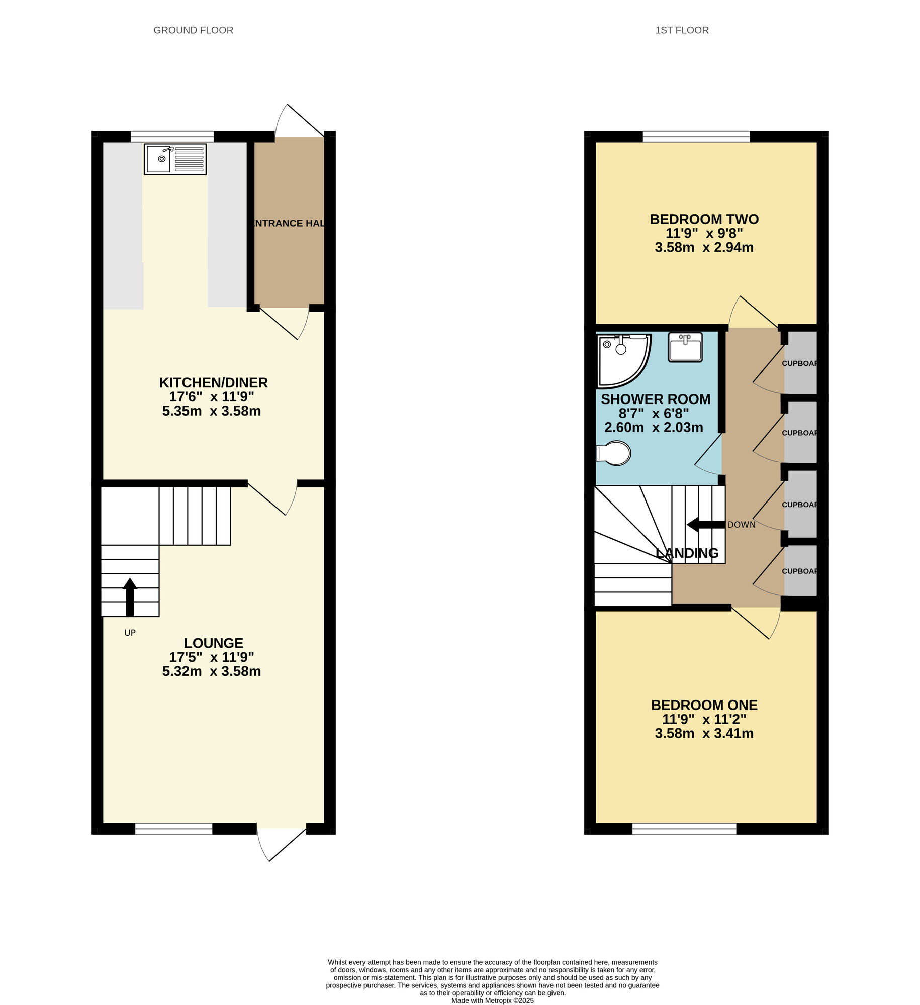 Floorplan of 2 bedroom Mid Terrace House for sale, Colwyn Close, Bransholme, East Yorkshire, HU7