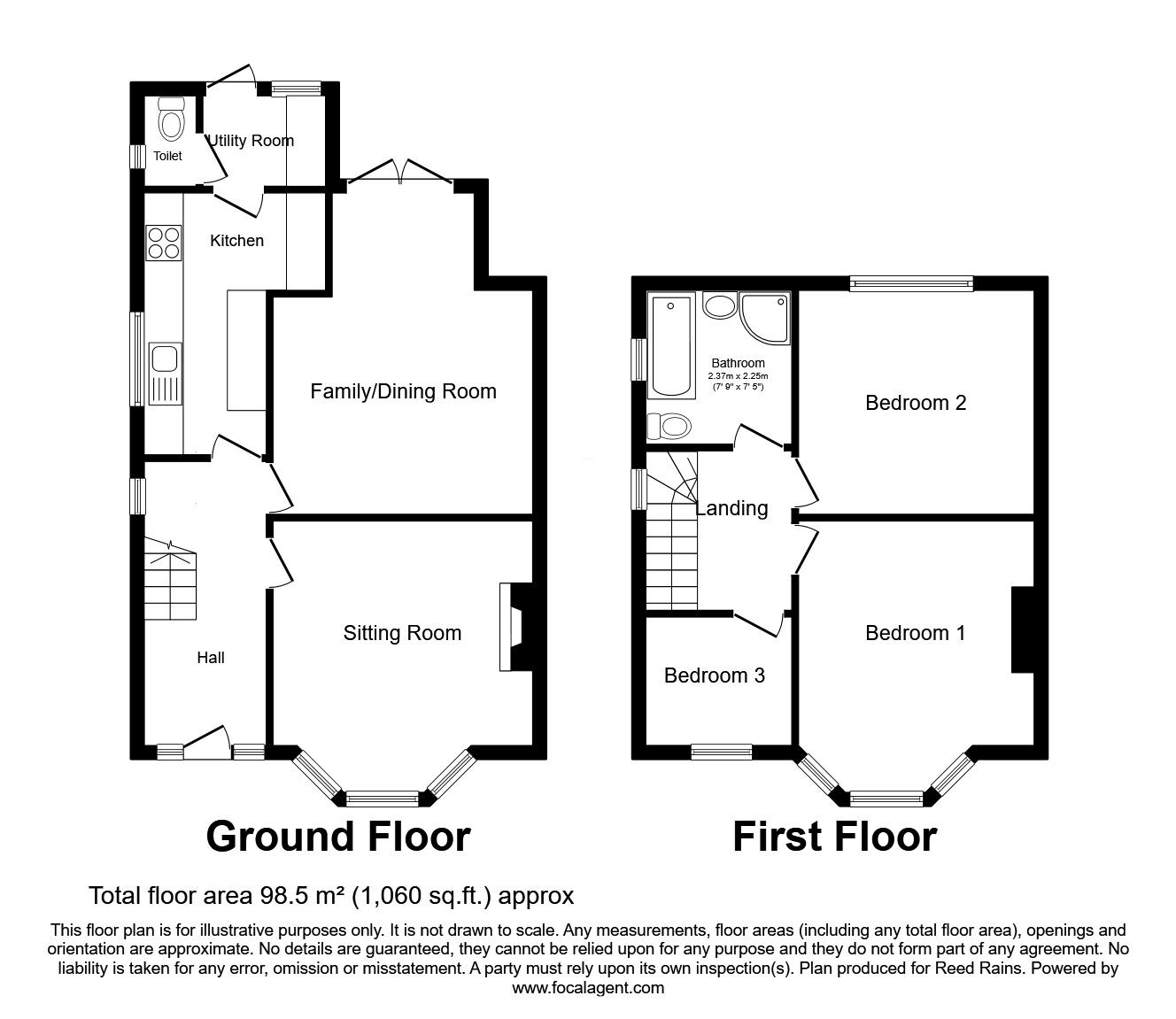 Floorplan of 3 bedroom Semi Detached House for sale, Maybury Road, Hull, East Yorkshire, HU9