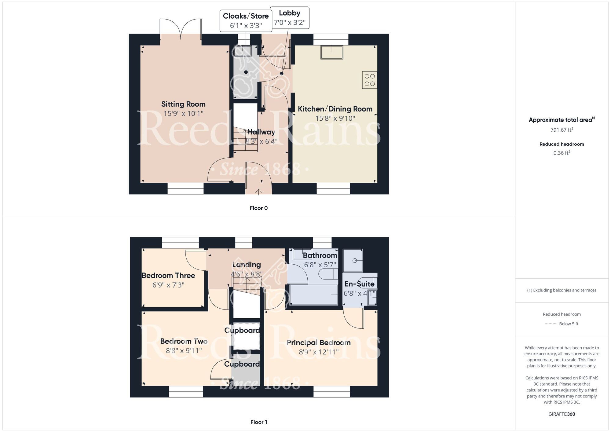 Floorplan of 3 bedroom Semi Detached House for sale, Cooks Gardens, Keyingham, East Riding of Yorkshire, HU12