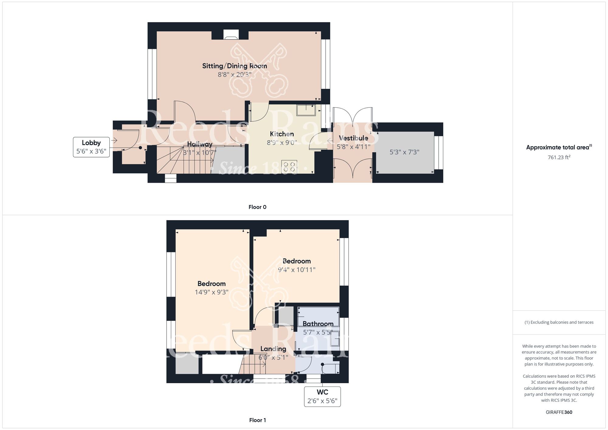 Floorplan of 2 bedroom End Terrace House for sale, Chelmer Road, Hull, East Yorkshire, HU8