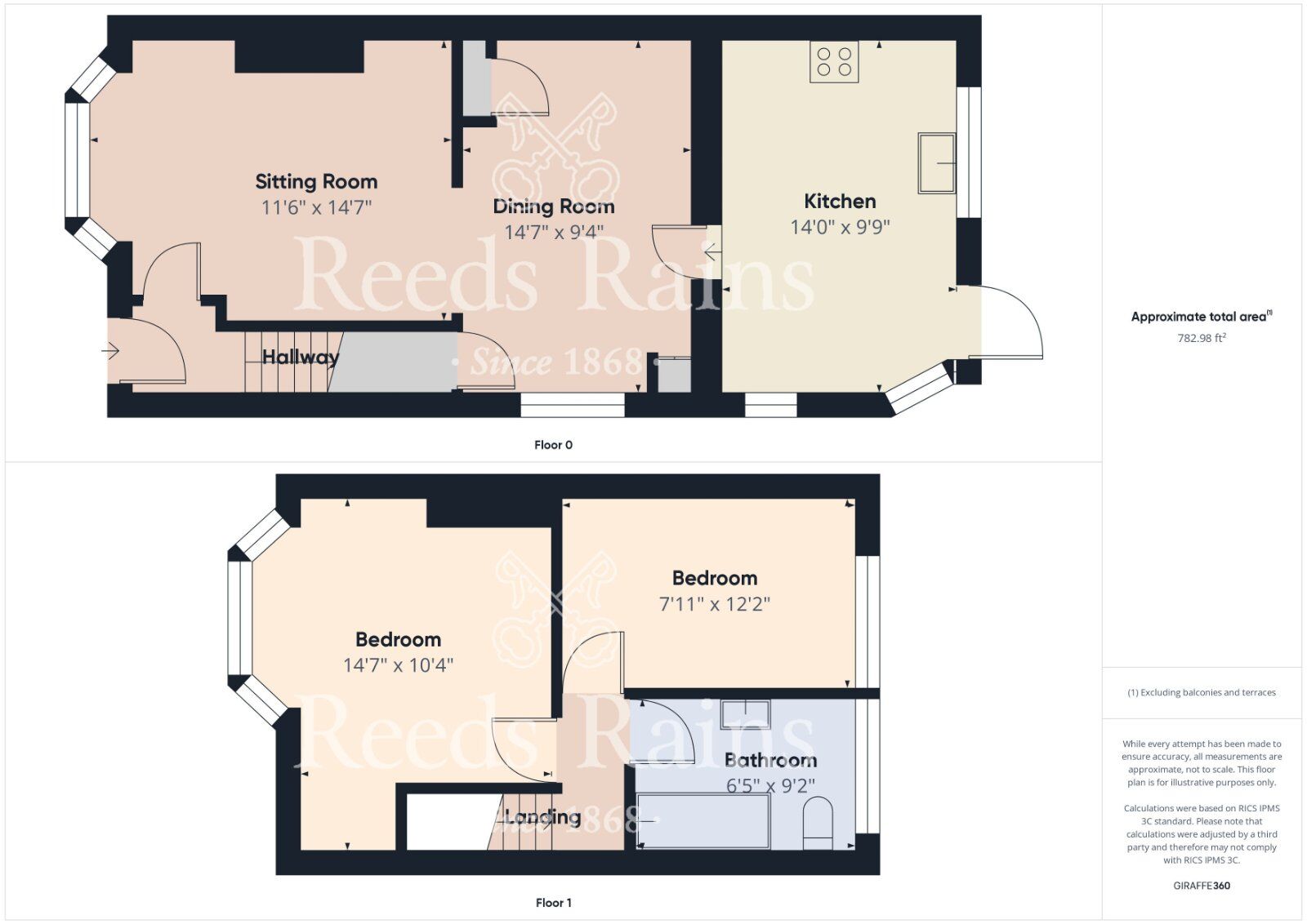 Floorplan of 2 bedroom Semi Detached House for sale, Goddard Avenue, Hull, East Riding of Yorkshi, HU5