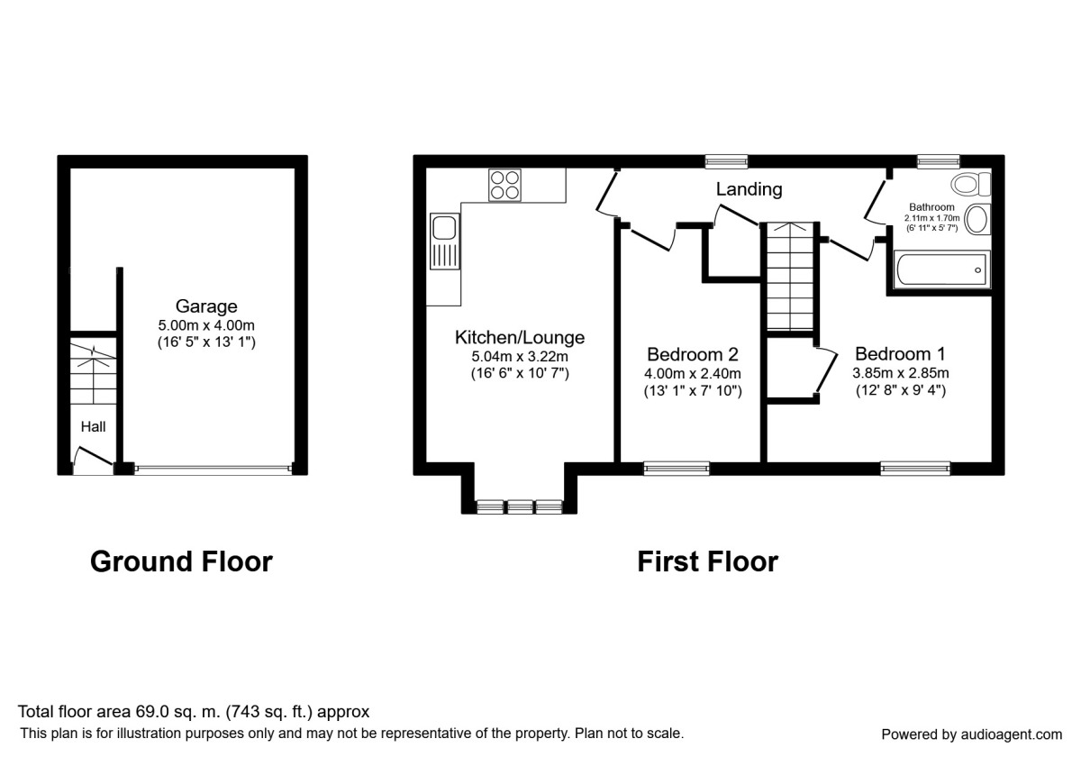 Floorplan of 2 bedroom  Flat to rent, College Gardens, Hull, HU3