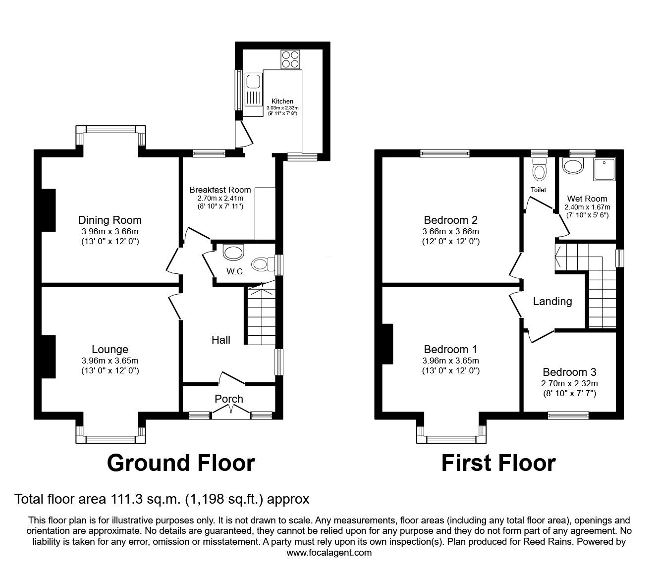 Floorplan of 3 bedroom Semi Detached House for sale, Dowson Road, Hyde, Greater Manchester, SK14