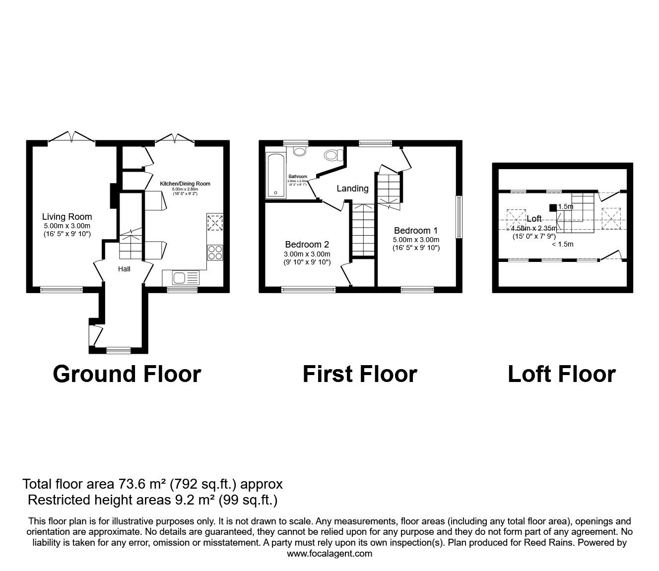 Floorplan of 2 bedroom Semi Detached House for sale, Duke Road, Hyde, Greater Manchester, SK14