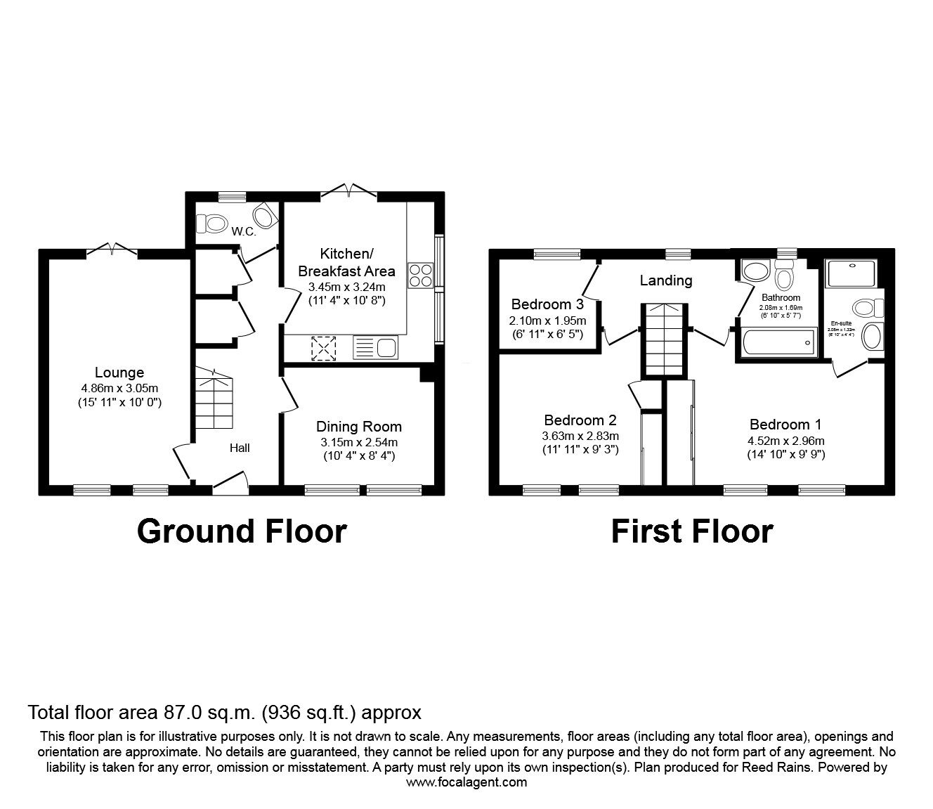 Floorplan of 3 bedroom Semi Detached House for sale, Limewood Avenue, Hyde, Greater Manchester, SK14