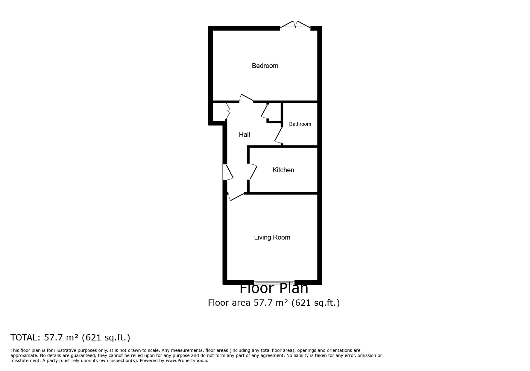 Floorplan of 1 bedroom  Flat for sale, Bayleyfield, Hyde, Greater Manchester, SK14