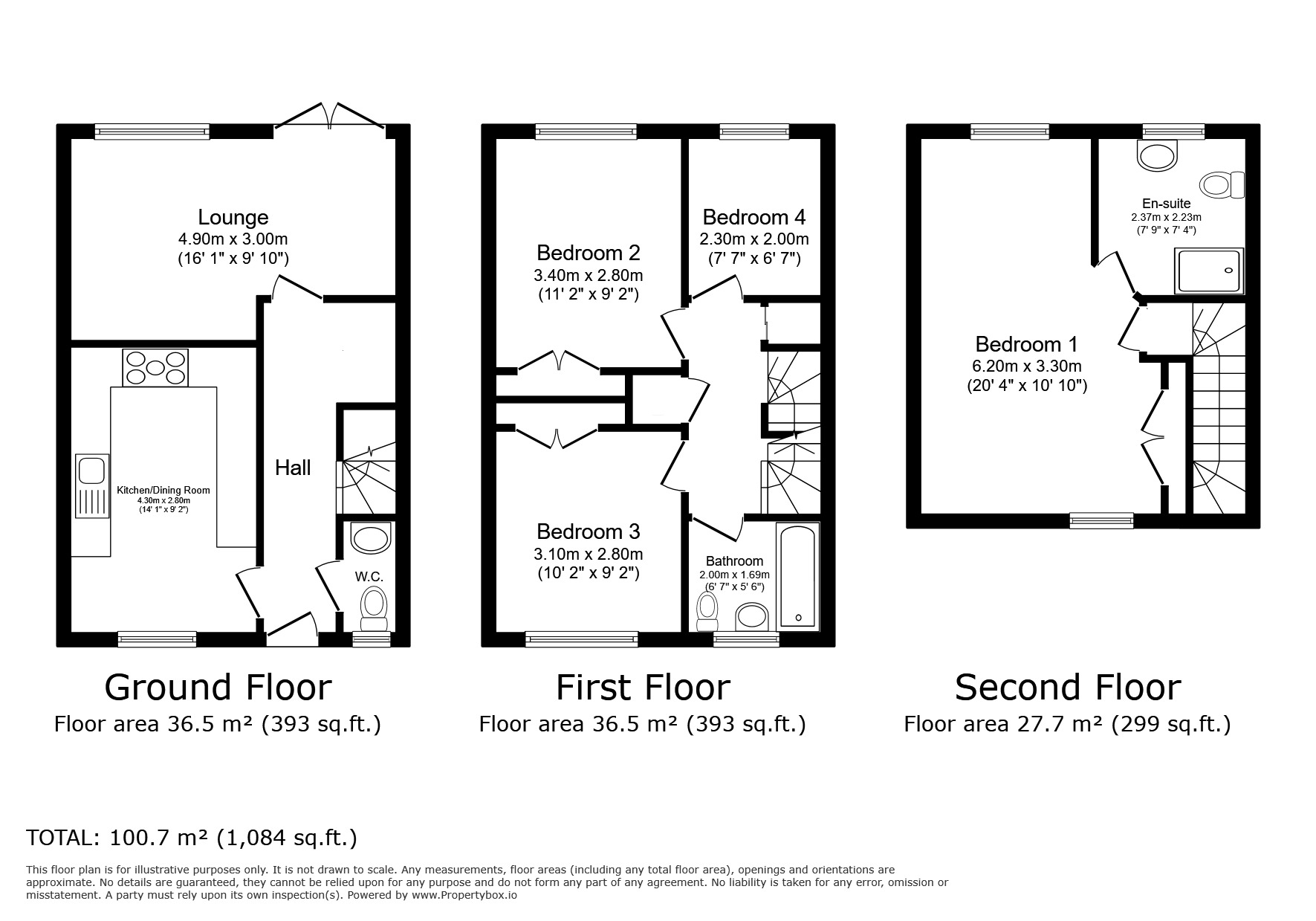 Floorplan of 4 bedroom Semi Detached House for sale, Kestrel Close, Hyde, Greater Manchester, SK14