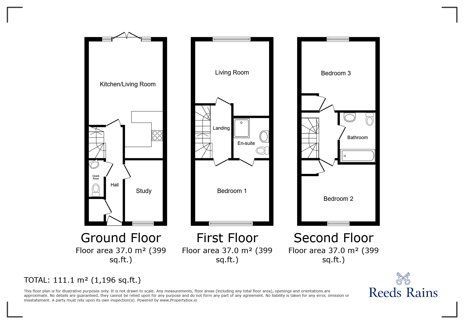 Floorplan of 4 bedroom Mid Terrace House for sale, Sgt Mark Stansfield Way, Hyde, Greater Manchester, SK14