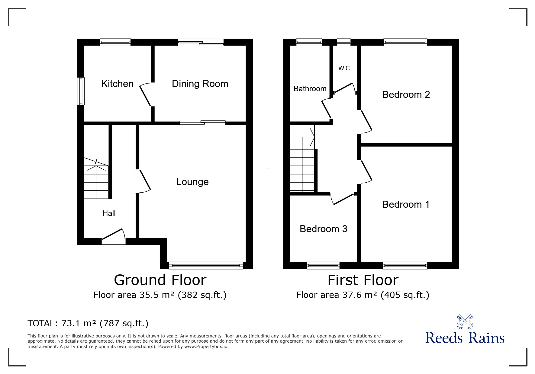 Floorplan of 3 bedroom Semi Detached House for sale, Danby Road, Hyde, Greater Manchester, SK14