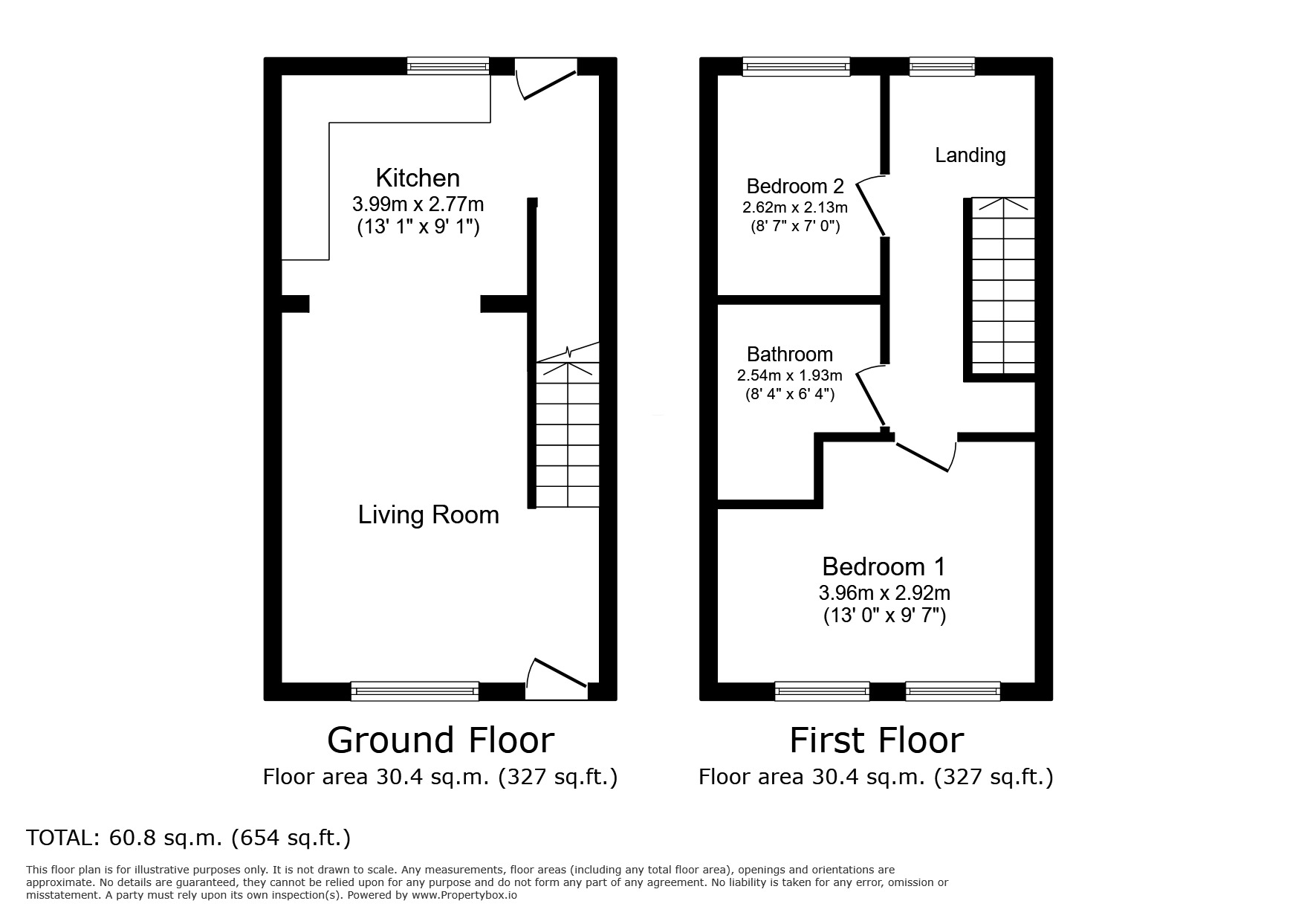 Floorplan of 2 bedroom Mid Terrace House for sale, Nelson Street, Hyde, Greater Manchester, SK14