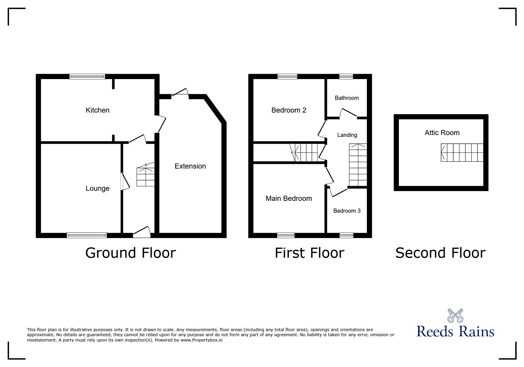 Floorplan of 3 bedroom Semi Detached House for sale, Bradley Green Road, Hyde, Greater Manchester, SK14