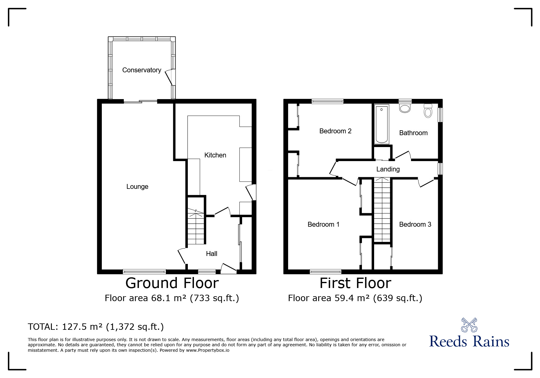 Floorplan of 3 bedroom Semi Detached House for sale, Walton Way, Denton, Greater Manchester, M34