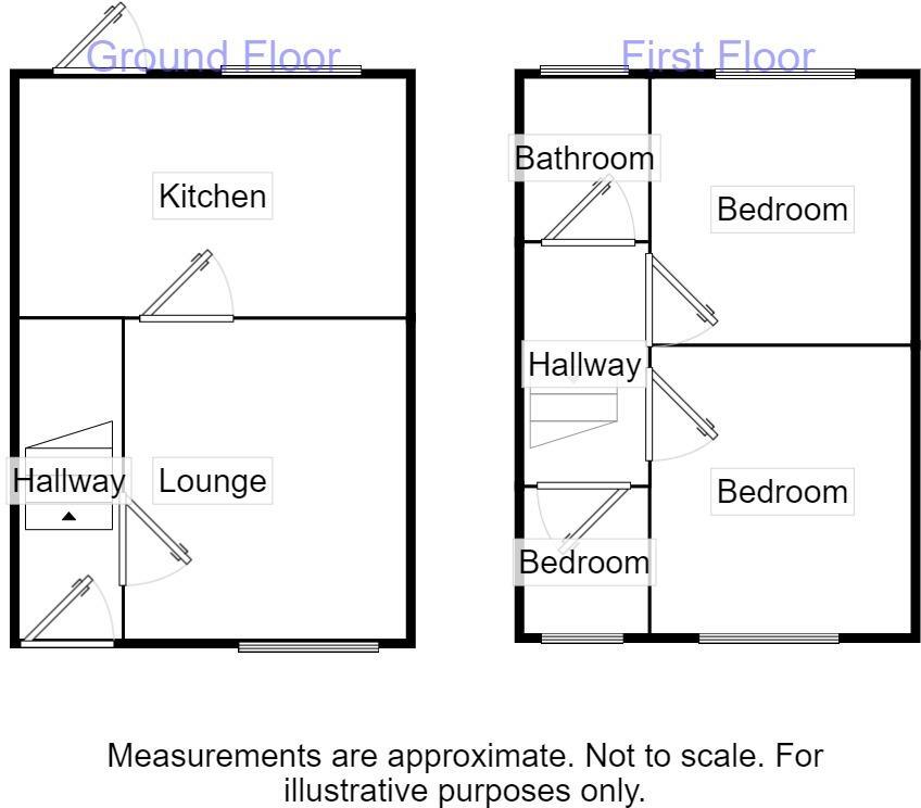 Floorplan of 3 bedroom Semi Detached House for sale, Acresfield Road, Hyde, Greater Manchester, SK14