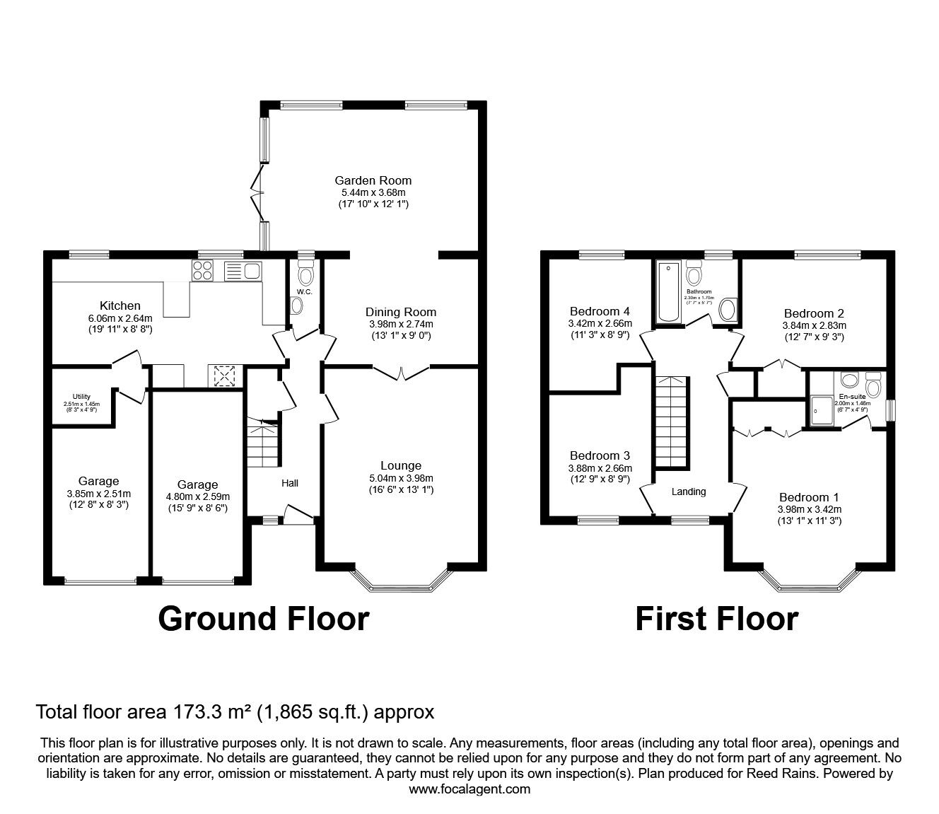 Floorplan of 4 bedroom Detached House for sale, Beeches End, Hyde, Greater Manchester, SK14